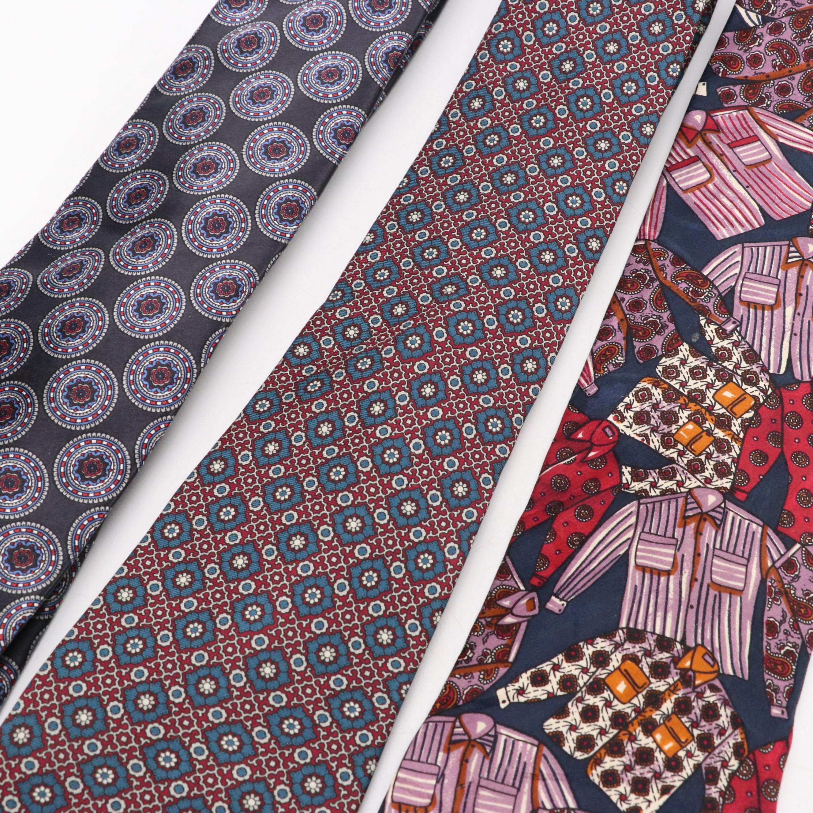 Christian Dior, Gucci, Fendi, Givenchy, and More Vintage Patterned Silk Neckties
