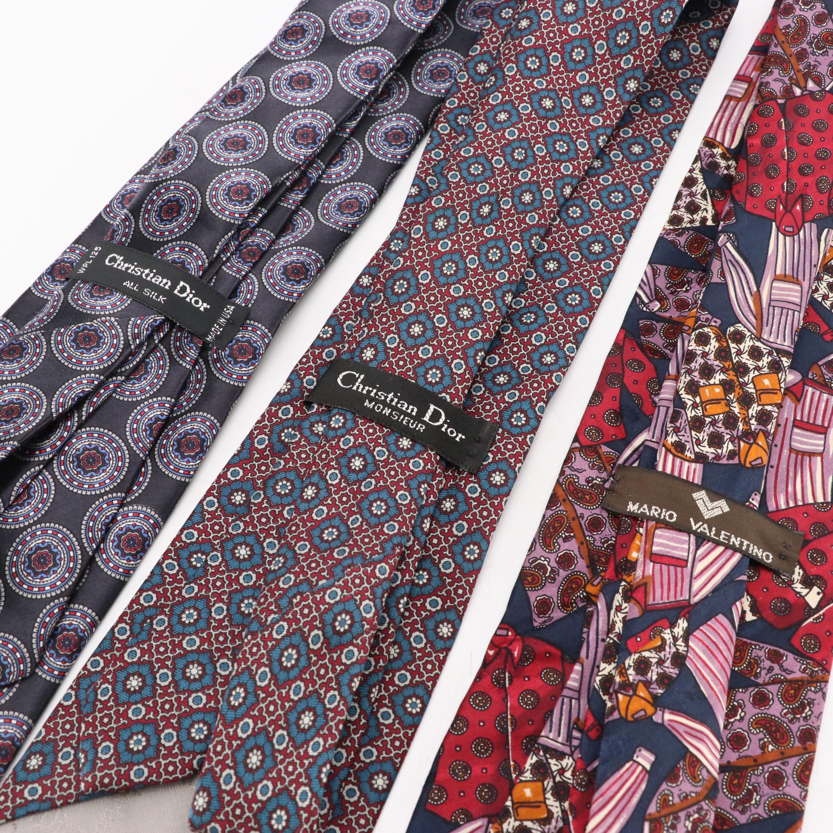 Christian Dior, Gucci, Fendi, Givenchy, and More Vintage Patterned Silk Neckties