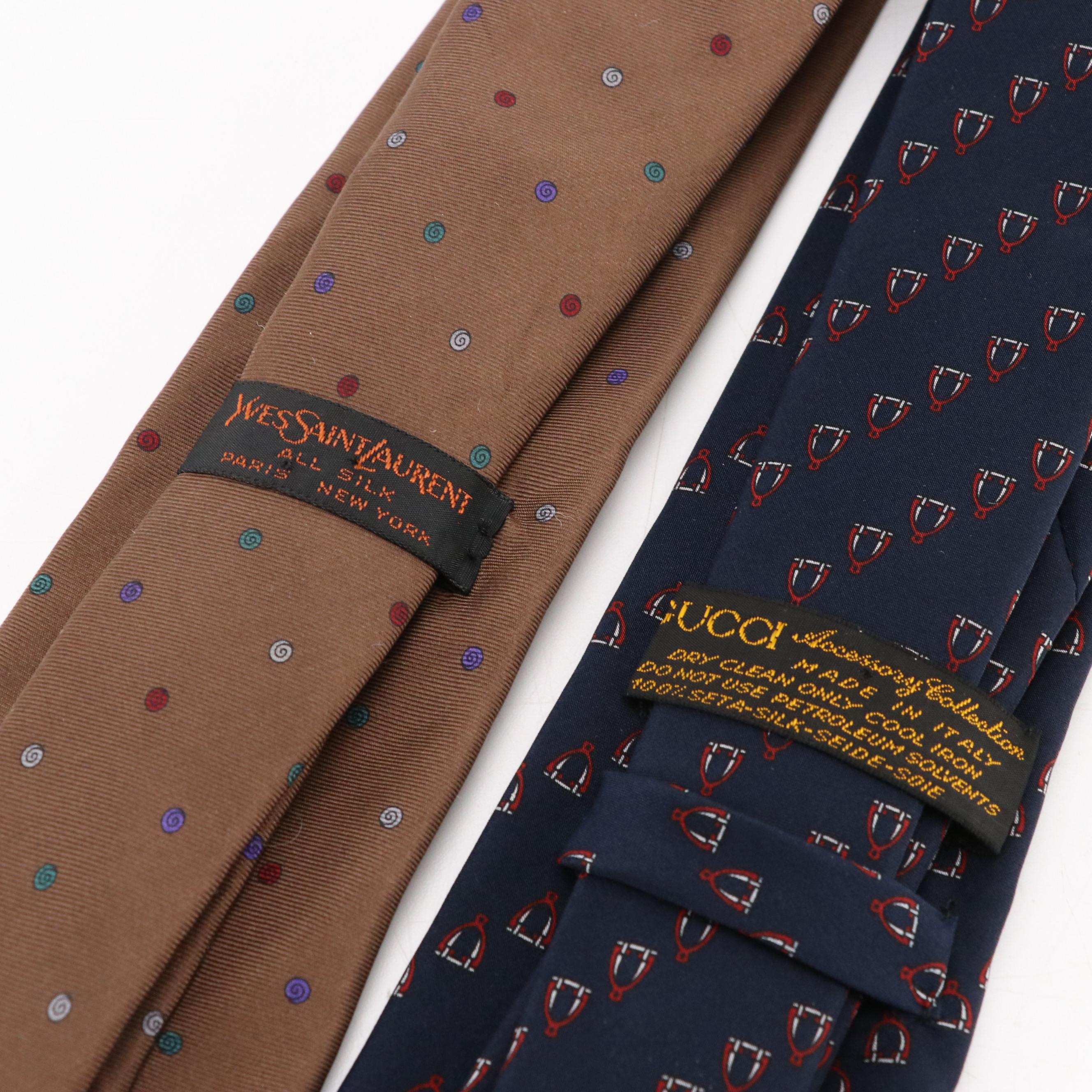 Christian Dior, Gucci, Fendi, Givenchy, and More Vintage Patterned Silk Neckties