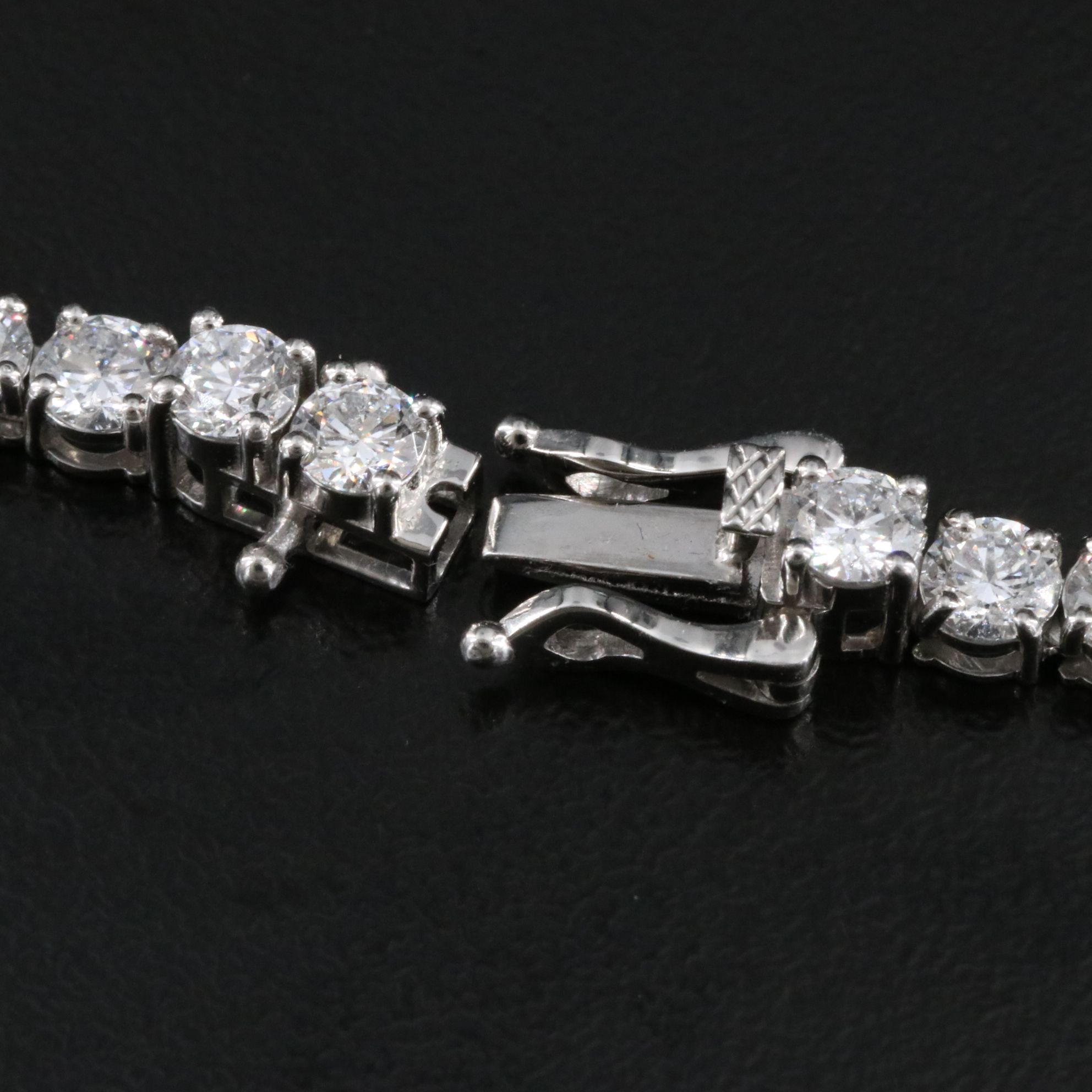 Platinum 24.93 CTW Lab Grown Diamond Riviera Necklace
