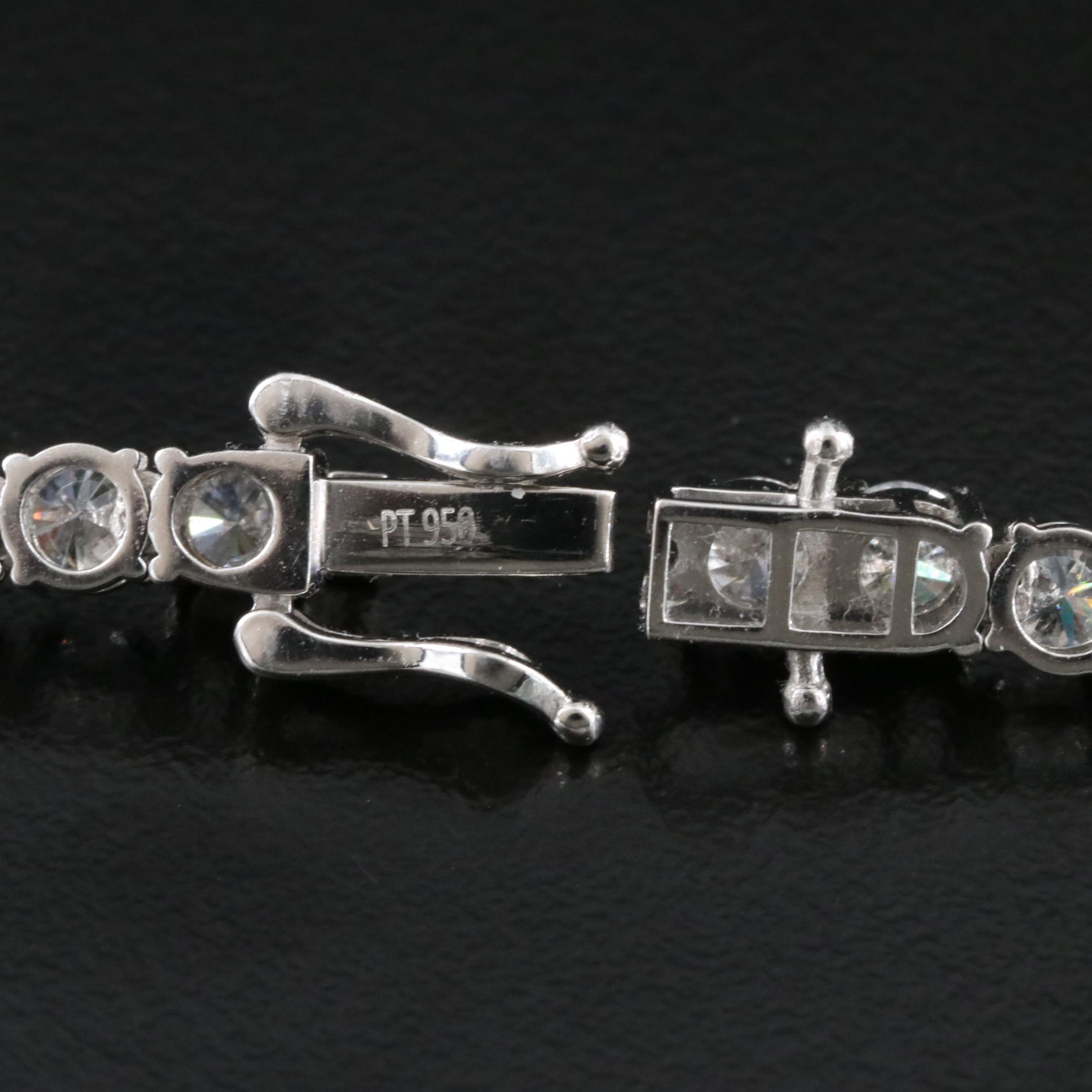 Platinum 24.93 CTW Lab Grown Diamond Riviera Necklace