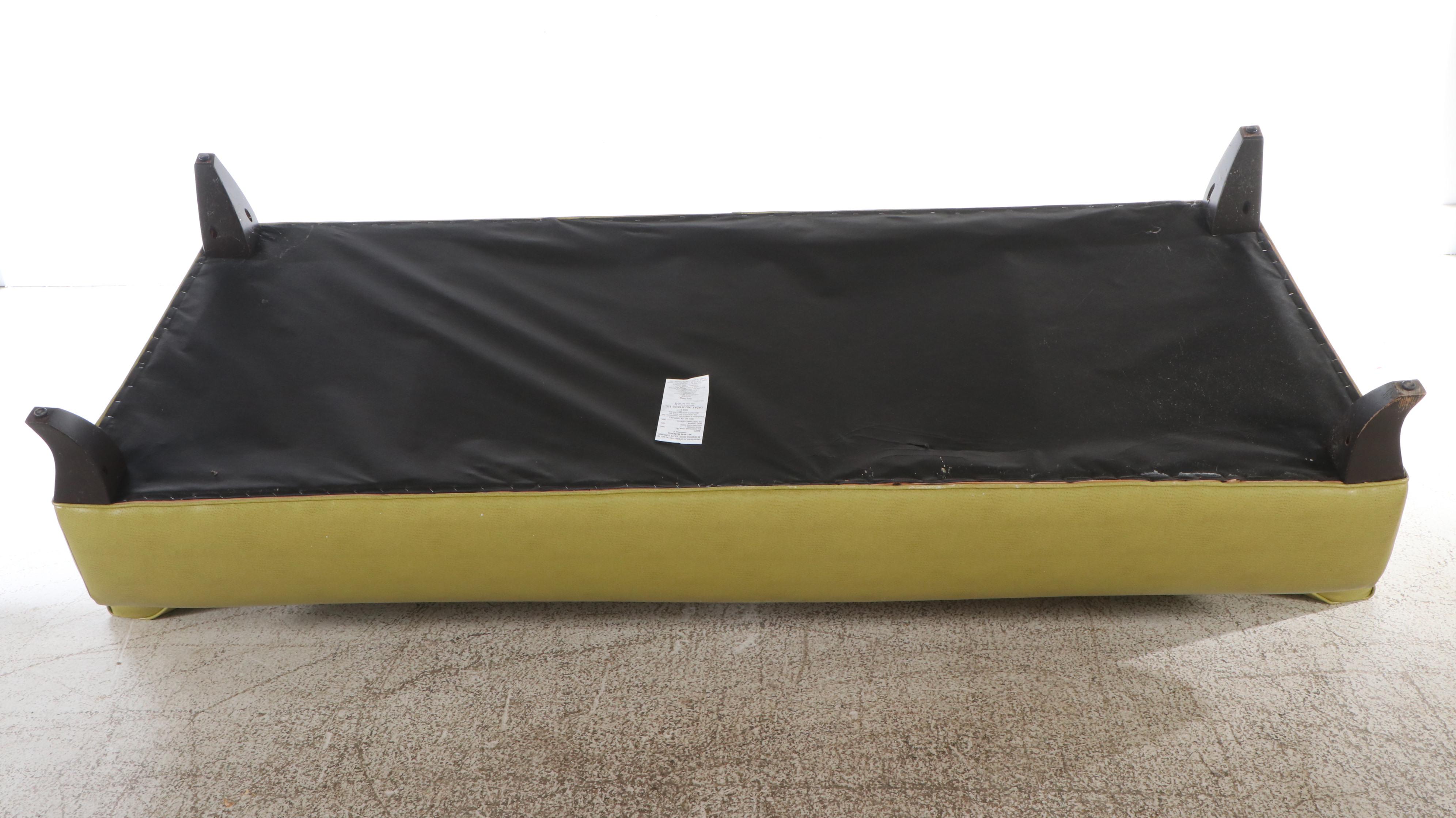 Lazar Industries Modern Green Faux Leather Sofa