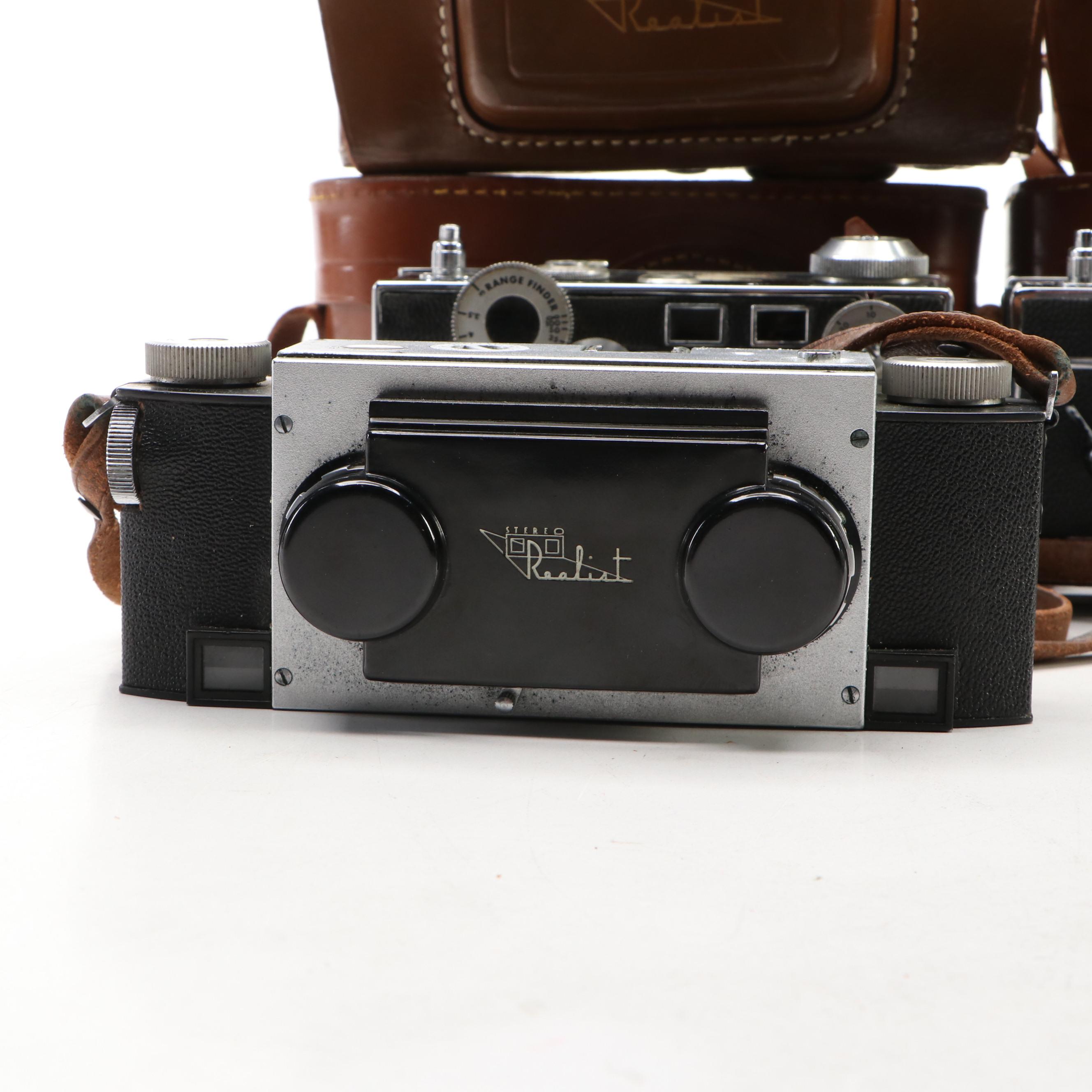 David White Co. "Stereo Realist" 35mm SLR with Argus C-44 and Other Cameras