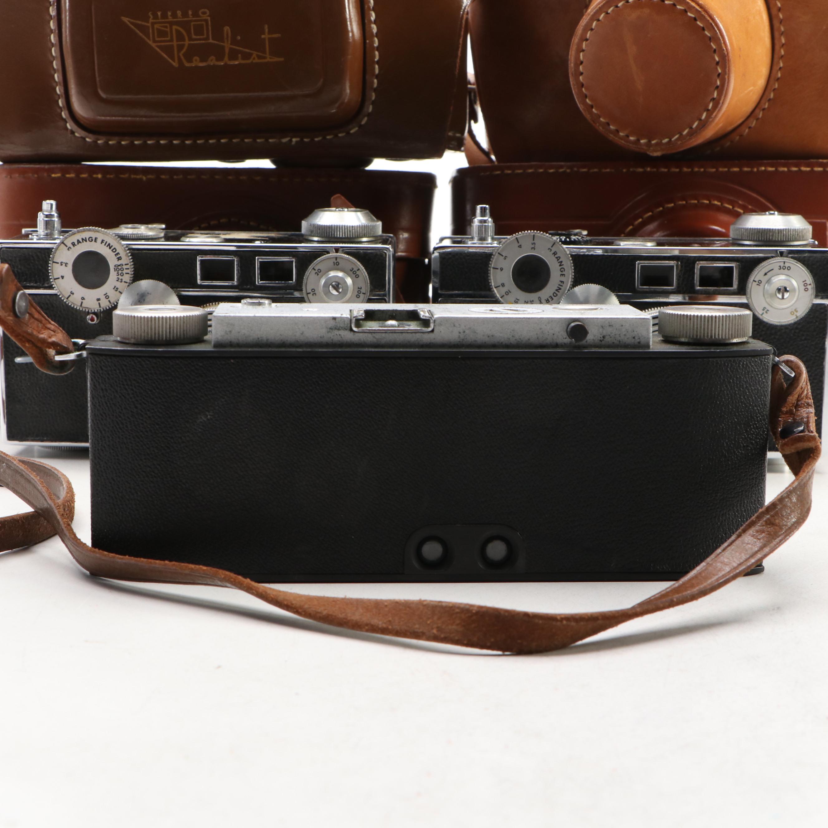 David White Co. "Stereo Realist" 35mm SLR with Argus C-44 and Other Cameras