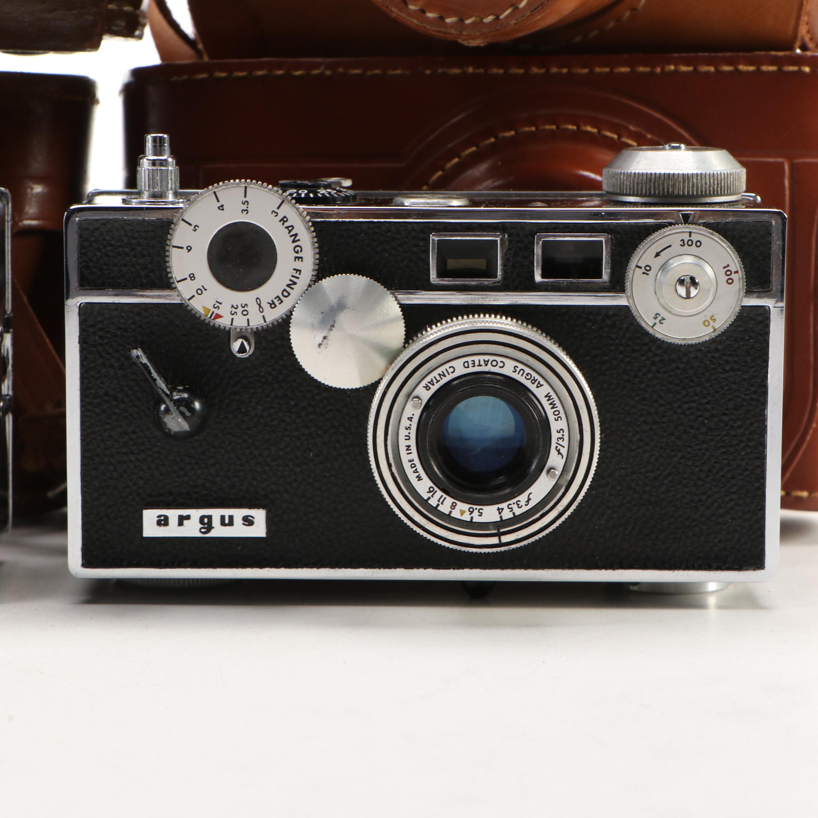 David White Co. "Stereo Realist" 35mm SLR with Argus C-44 and Other Cameras