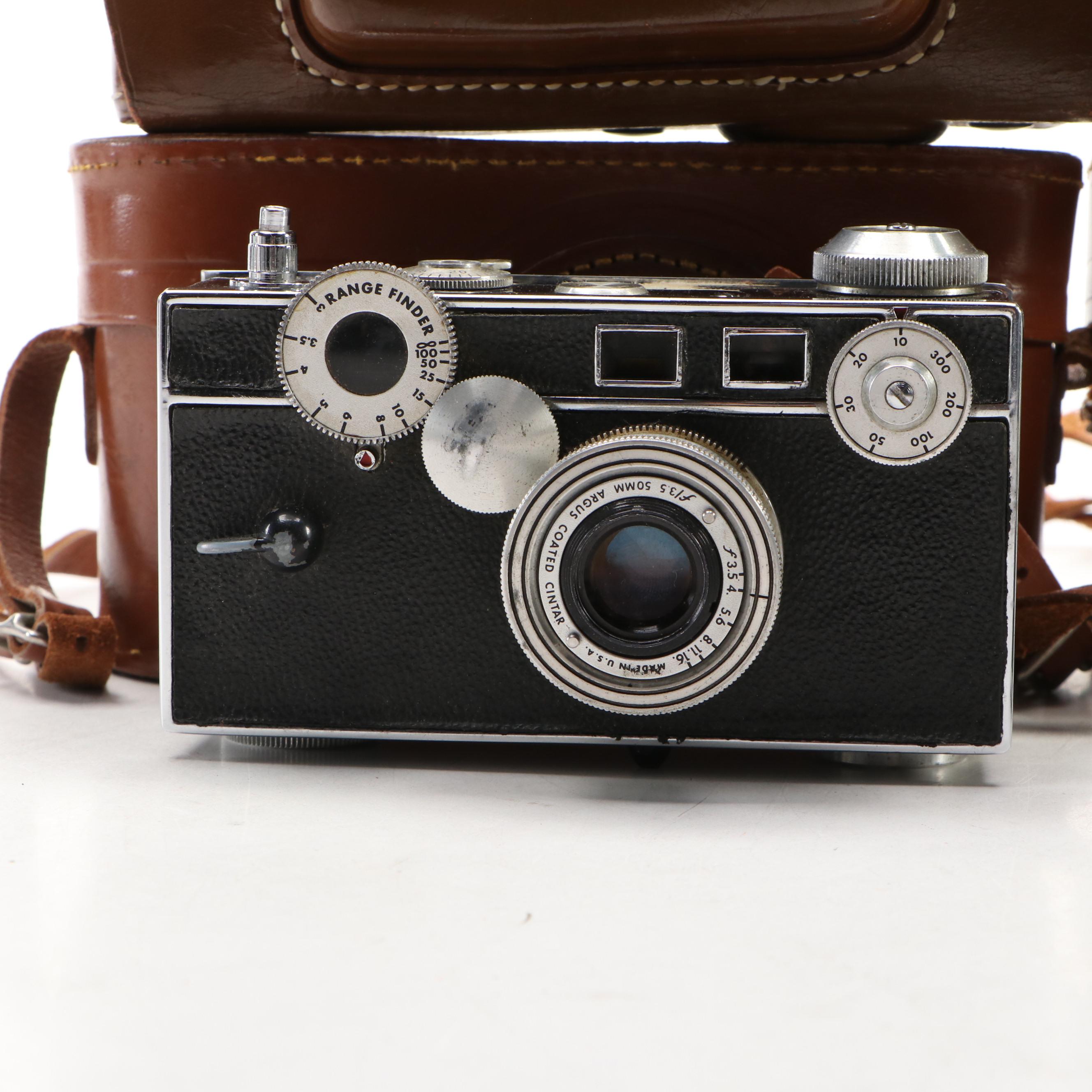 David White Co. "Stereo Realist" 35mm SLR with Argus C-44 and Other Cameras