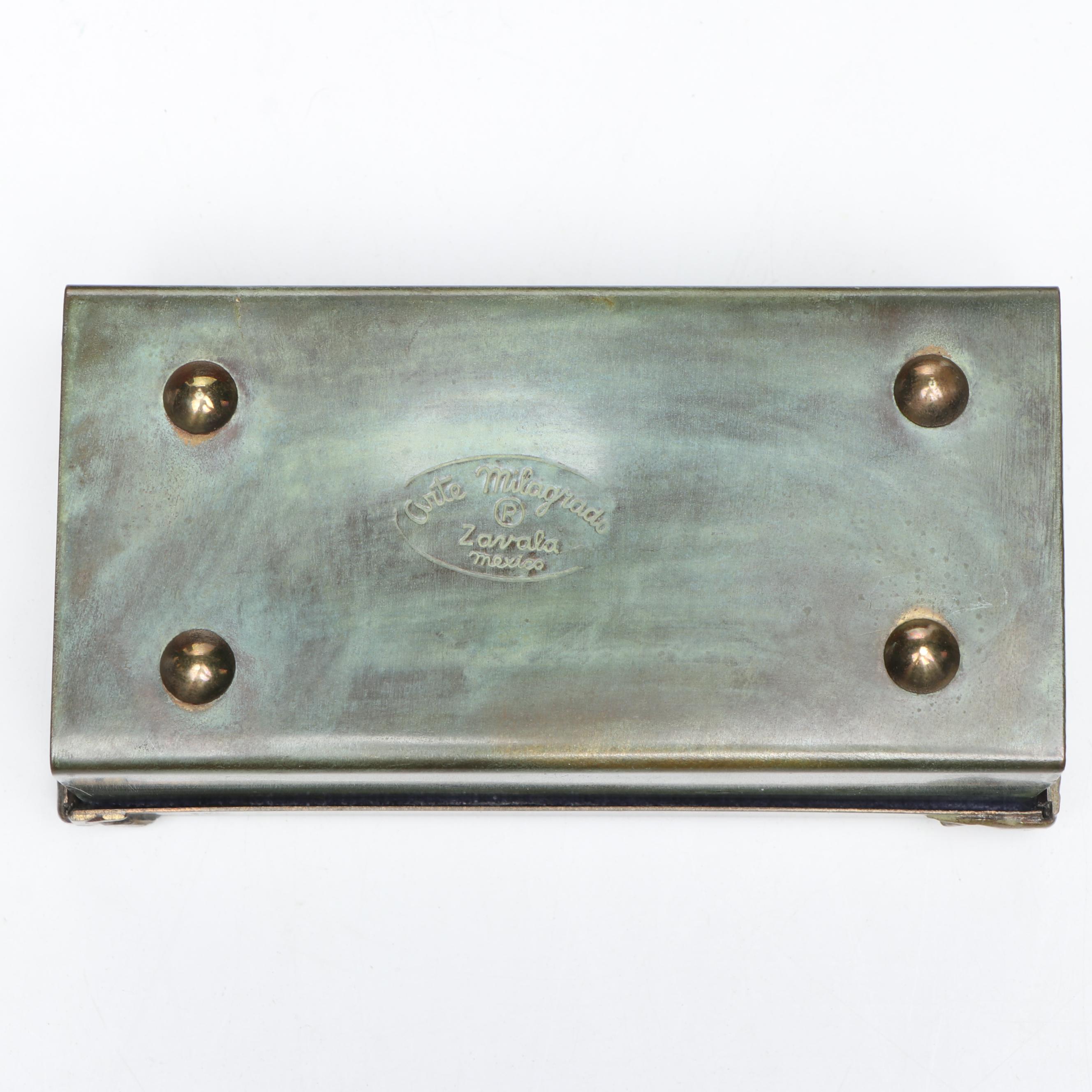 Westland "Moonet" Cow Parade Figurine with Decorated Boxes and Other Décor