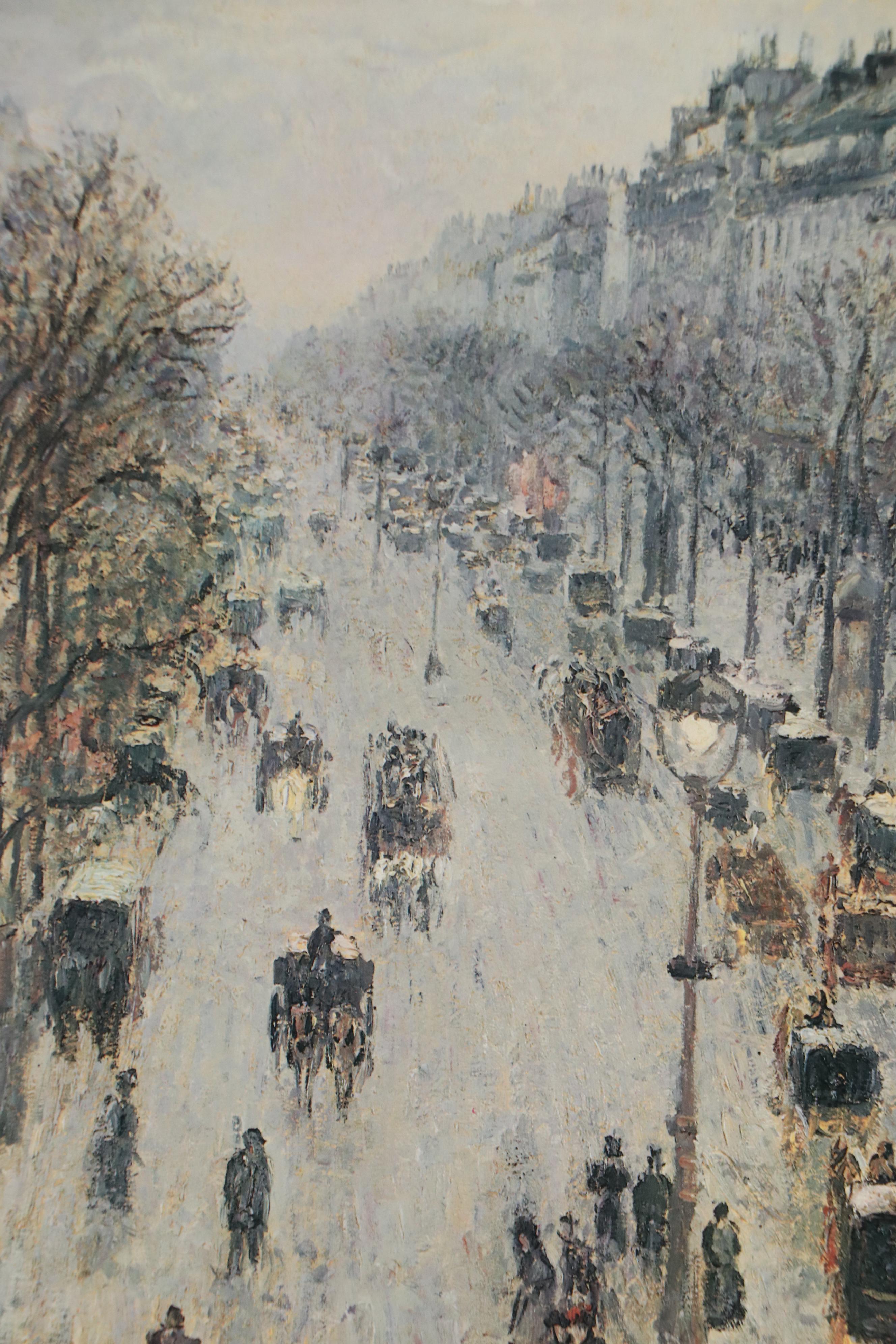 Offset Lithograph After Camille Pissarro "The Boulevard Montmartre..."