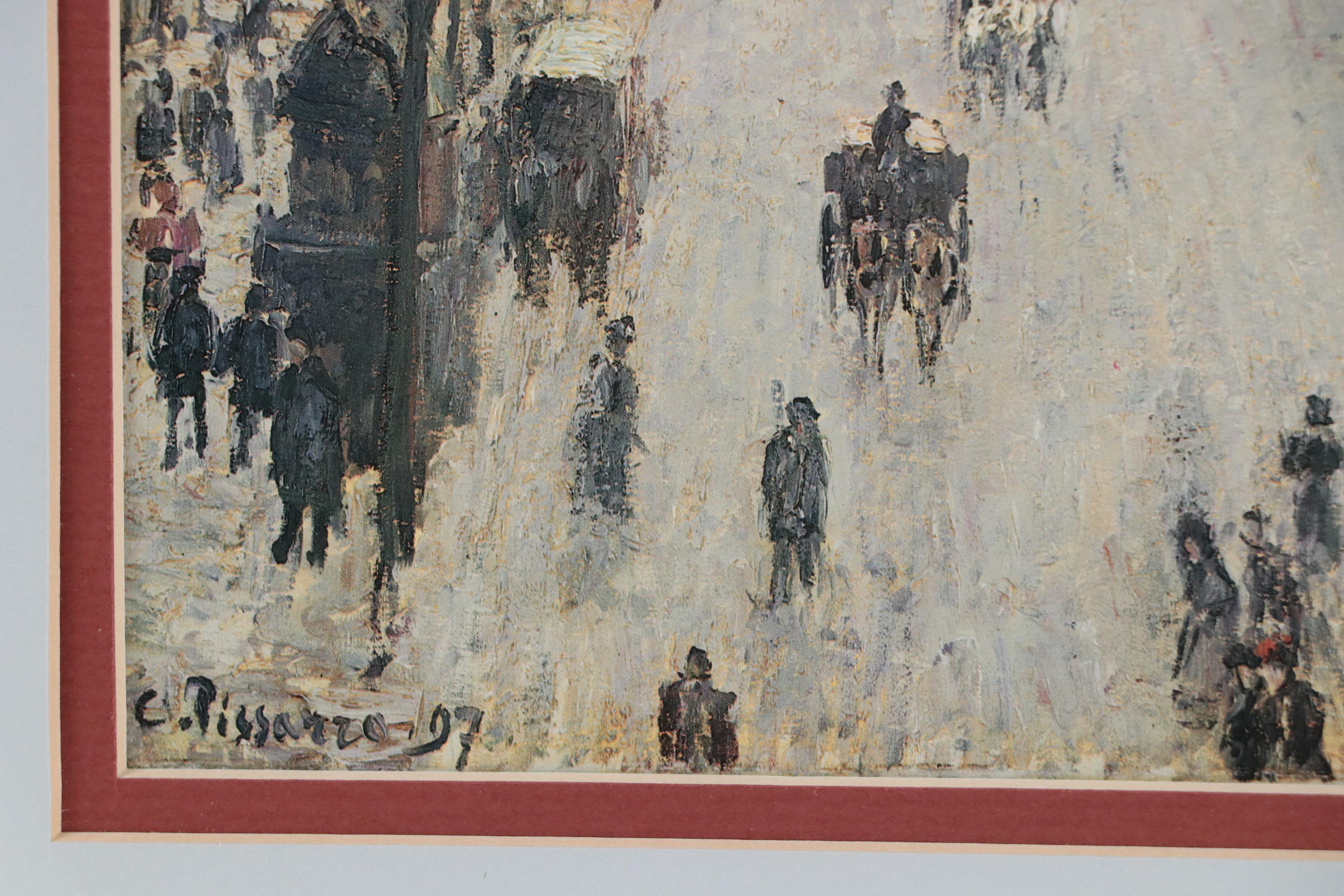 Offset Lithograph After Camille Pissarro "The Boulevard Montmartre..."