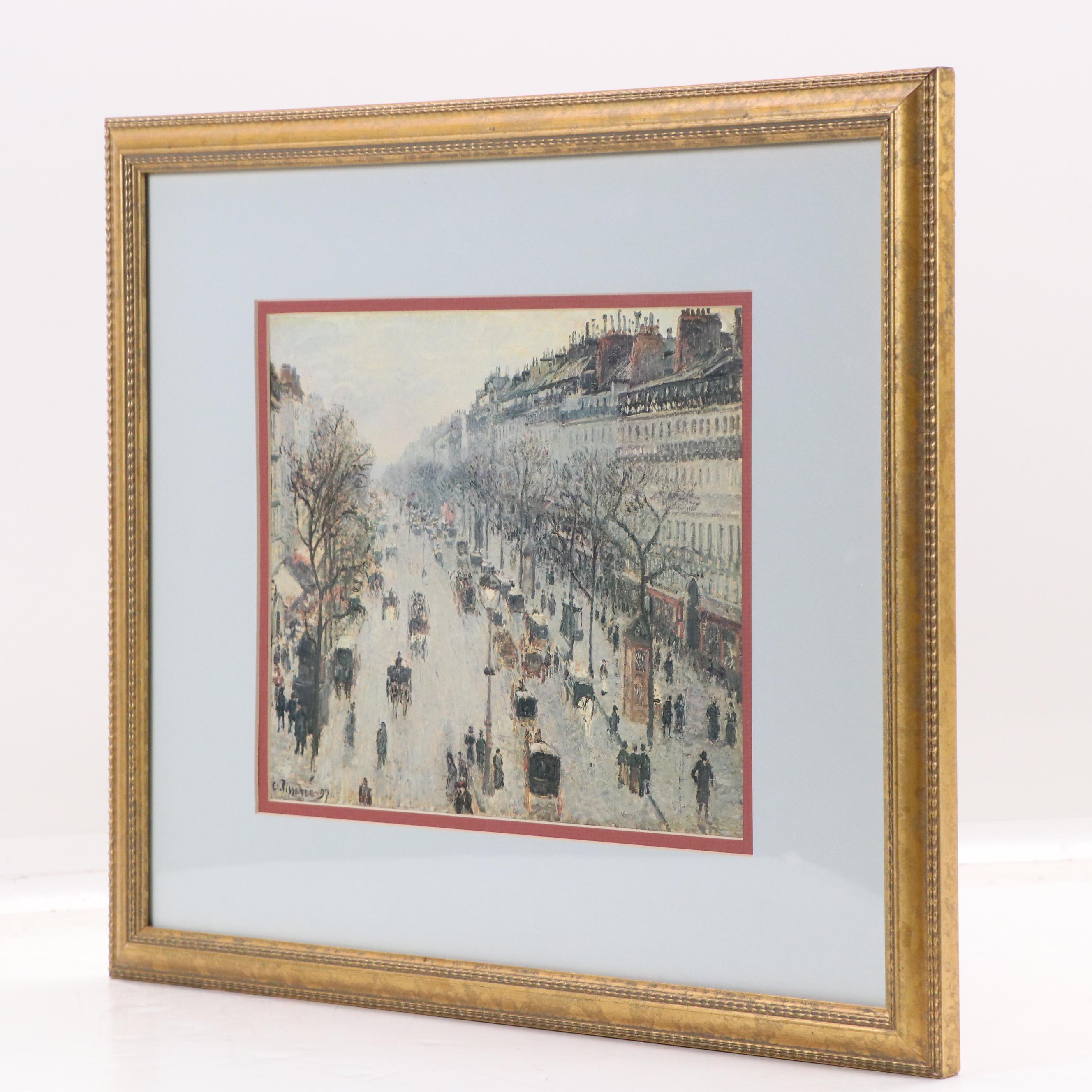 Offset Lithograph After Camille Pissarro "The Boulevard Montmartre..."