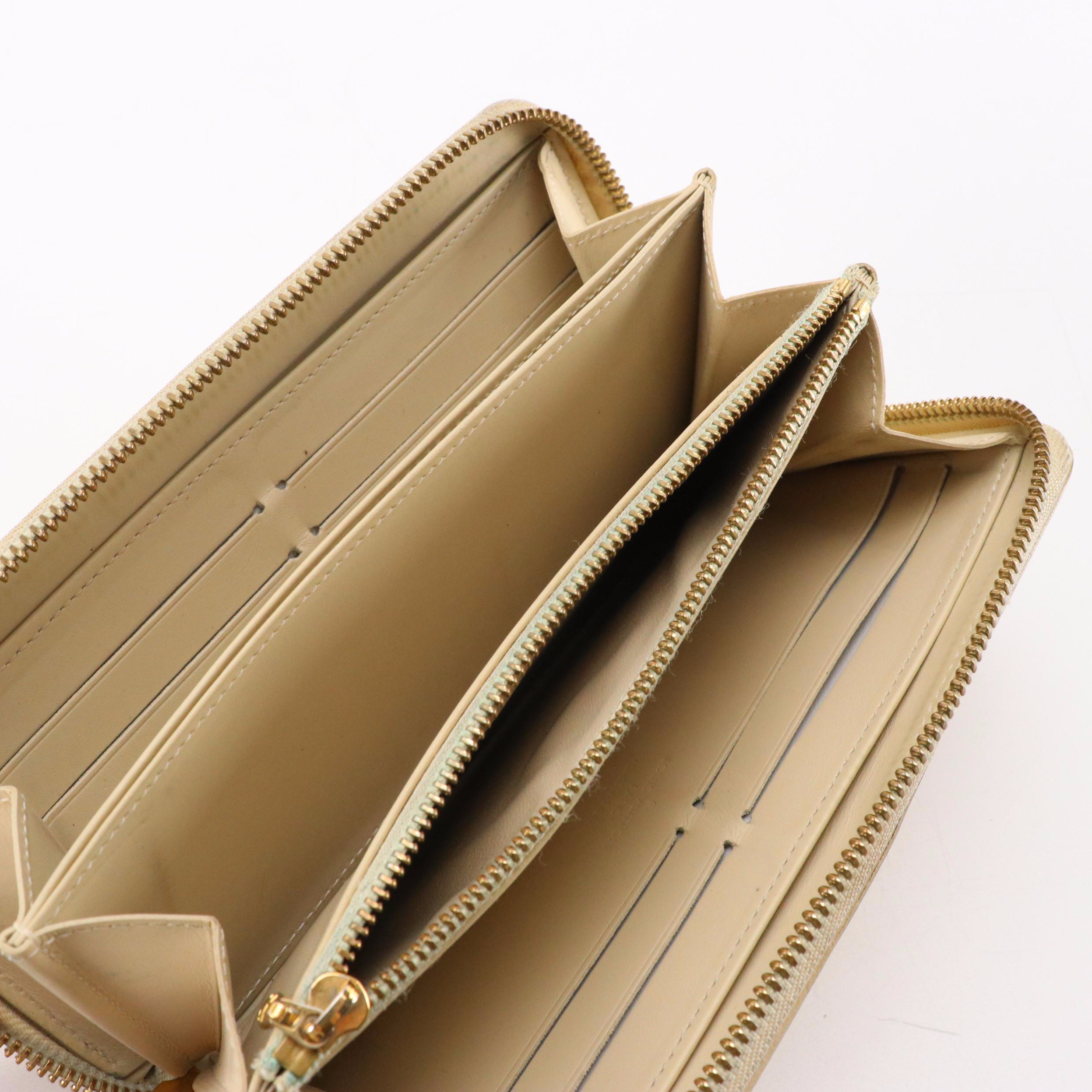 Louis Vuitton Long Zippy Wallet in Yellow Monogram Vernis Leather