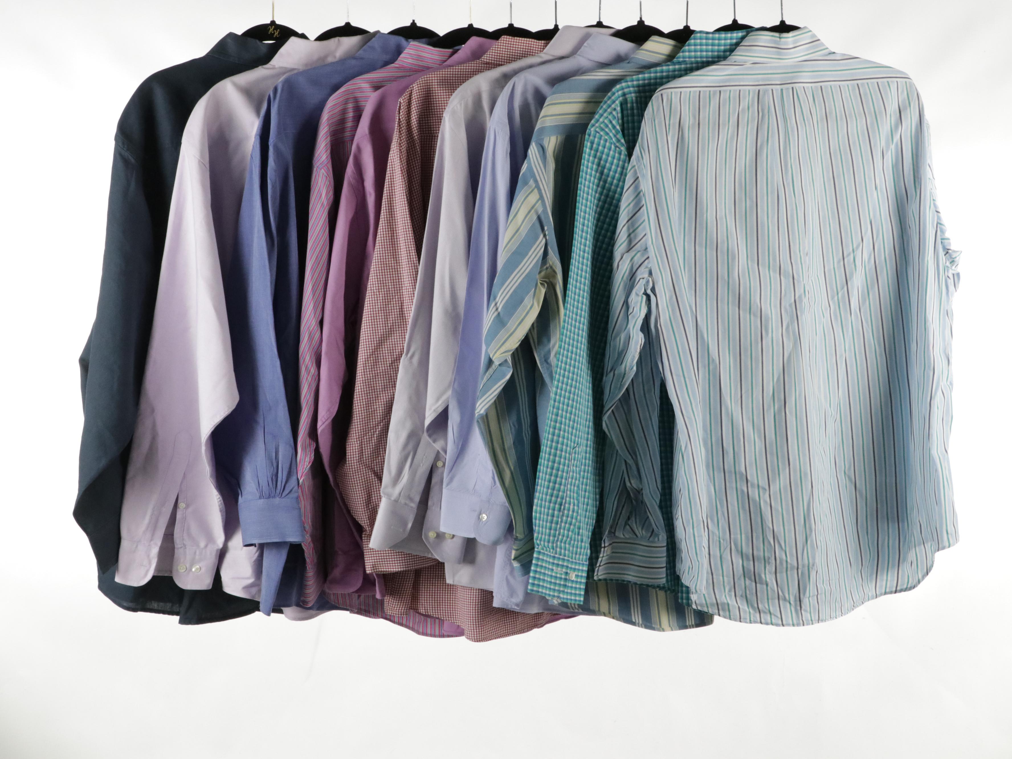 Men's Brooks Brothers Linen and Other Cotton Long Sleeve Button-Up Shirts
