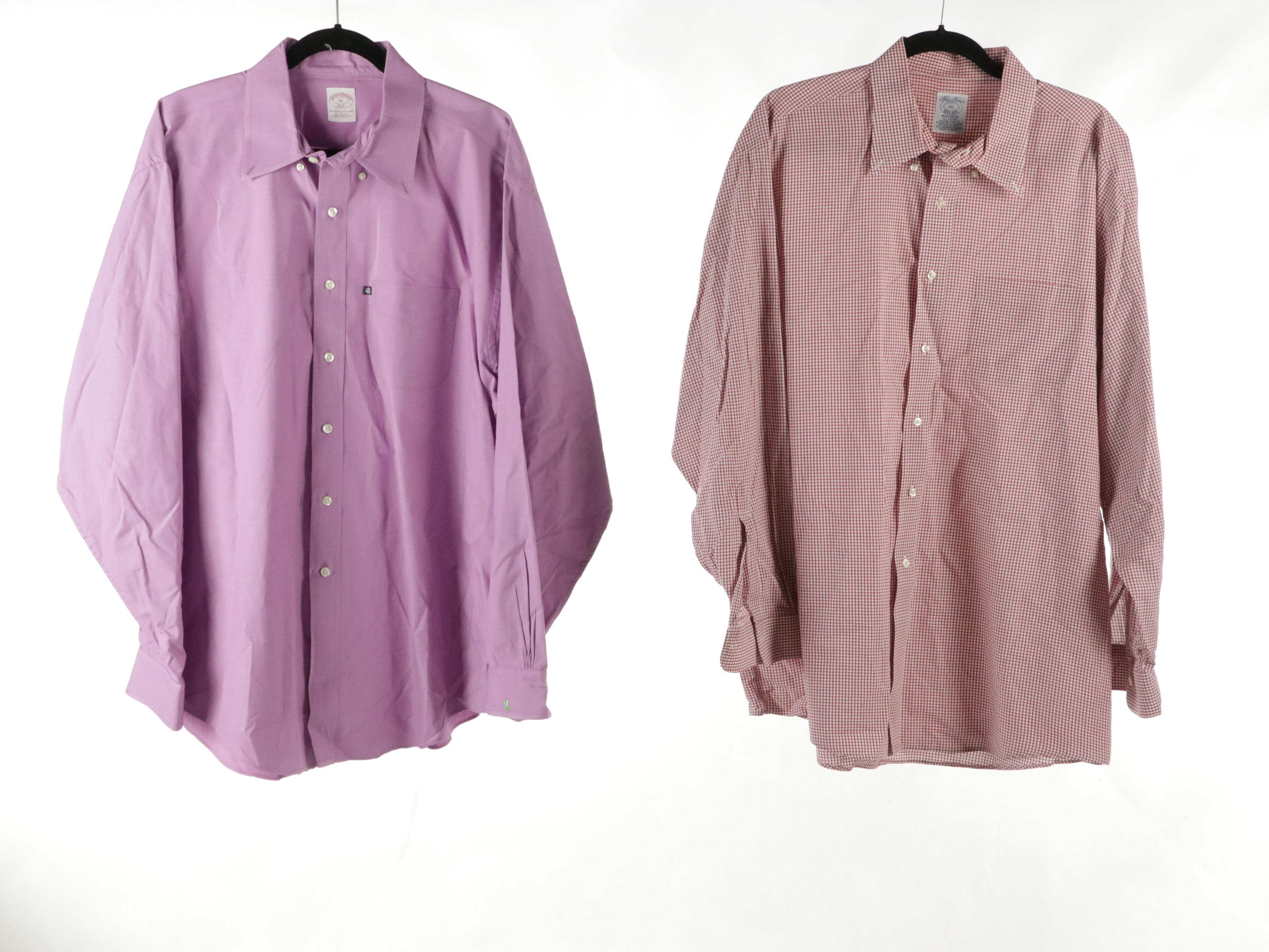 Men's Brooks Brothers Linen and Other Cotton Long Sleeve Button-Up Shirts
