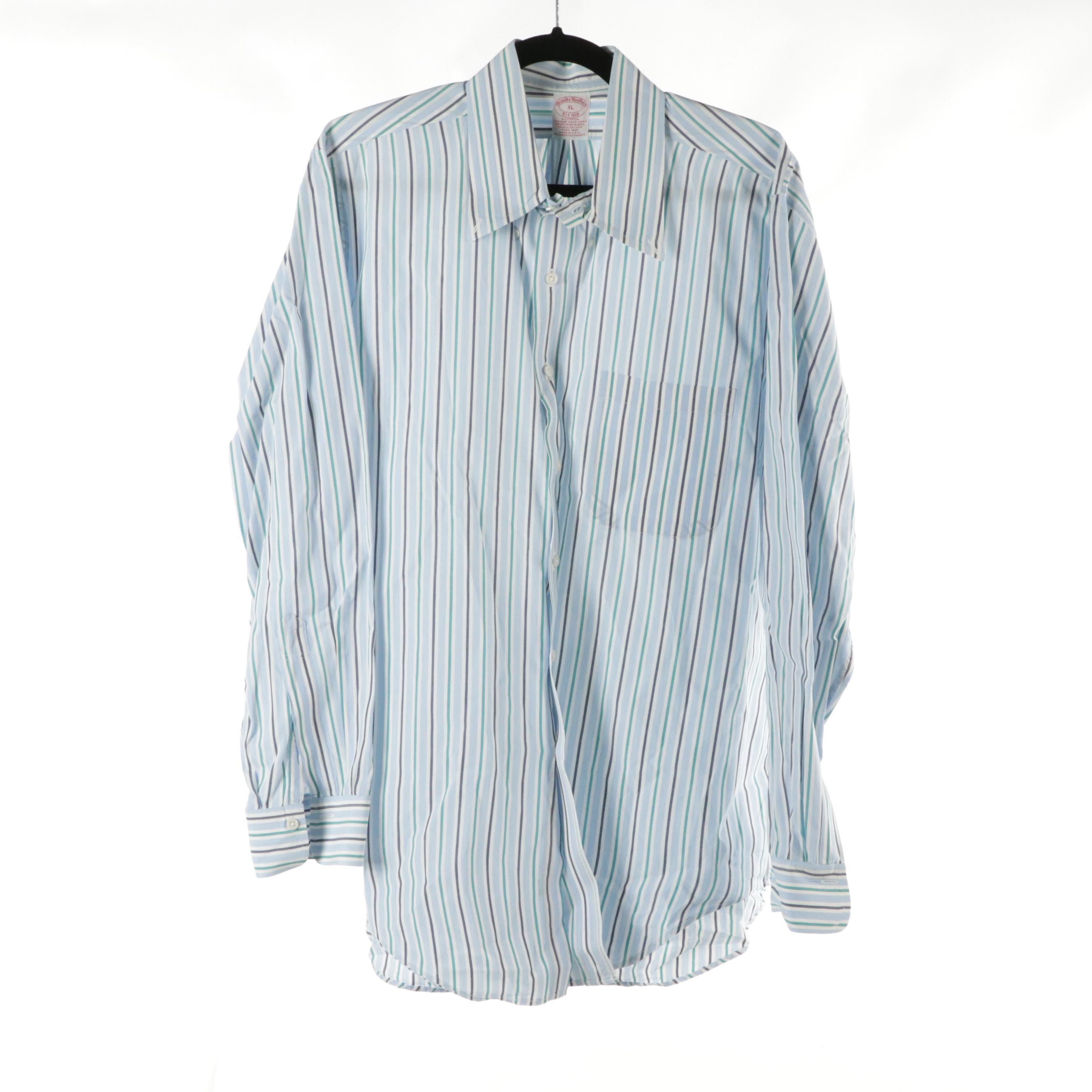 Men's Brooks Brothers Linen and Other Cotton Long Sleeve Button-Up Shirts