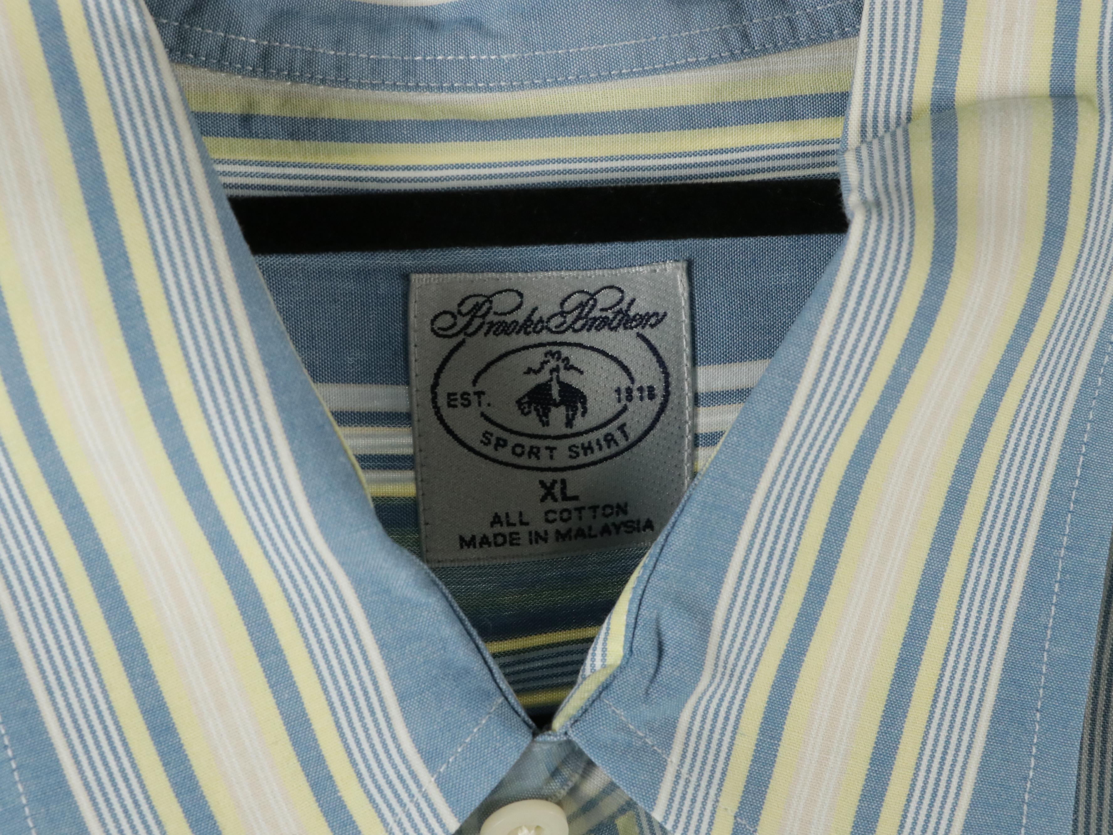 Men's Brooks Brothers Linen and Other Cotton Long Sleeve Button-Up Shirts