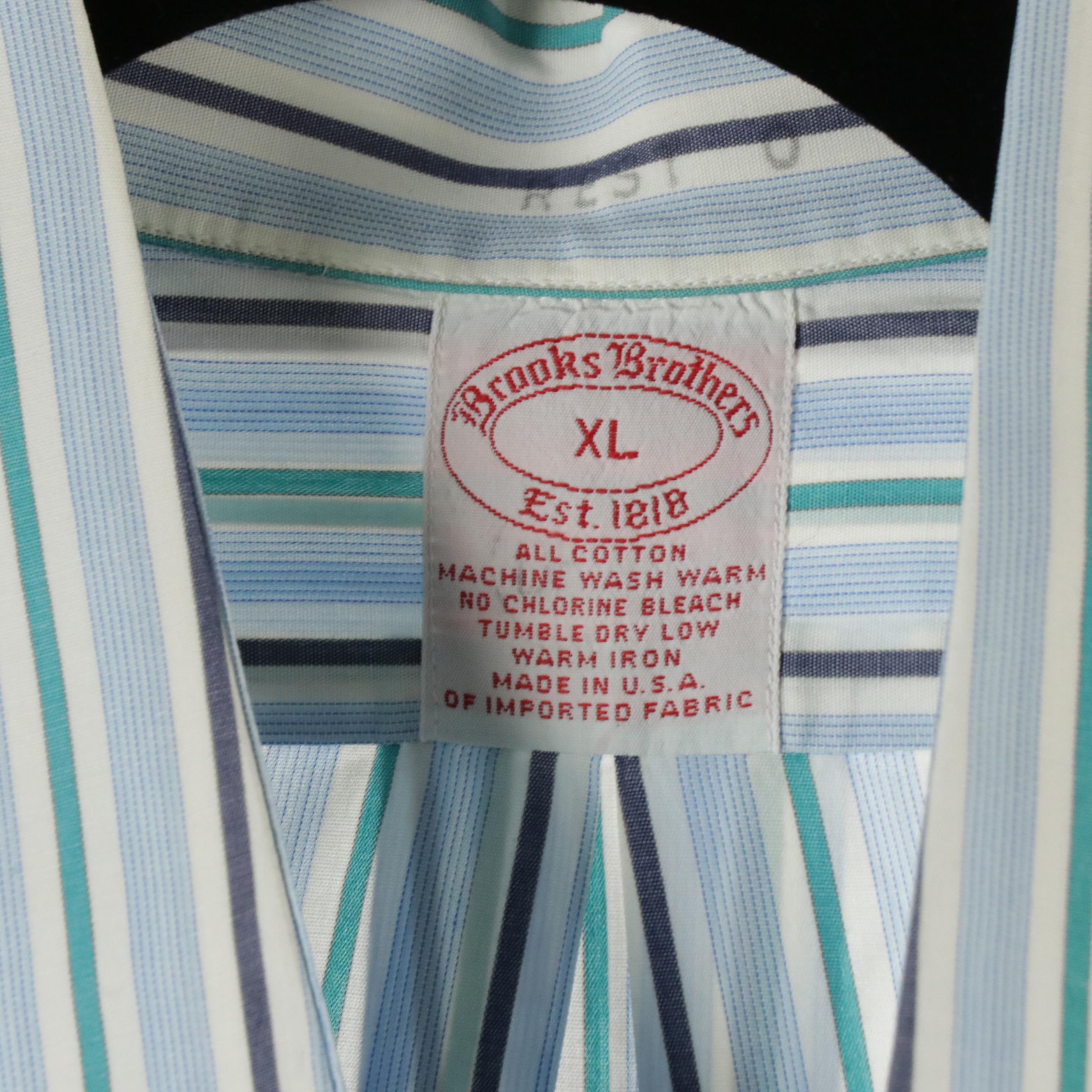 Men's Brooks Brothers Linen and Other Cotton Long Sleeve Button-Up Shirts
