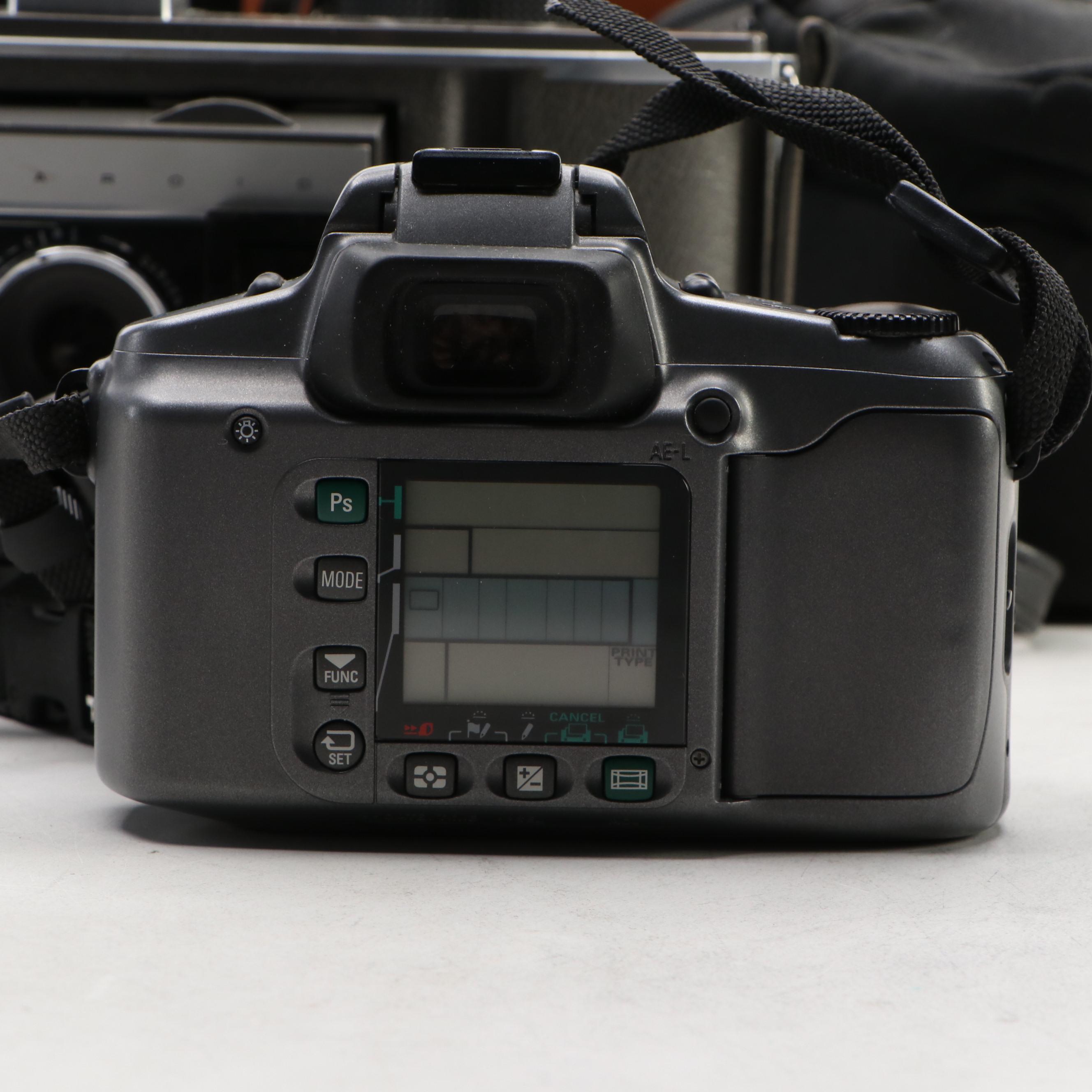 Polaroid J66 Land Camera, Digital Nikon Pronea 6i with Sylvania Flashbulbs