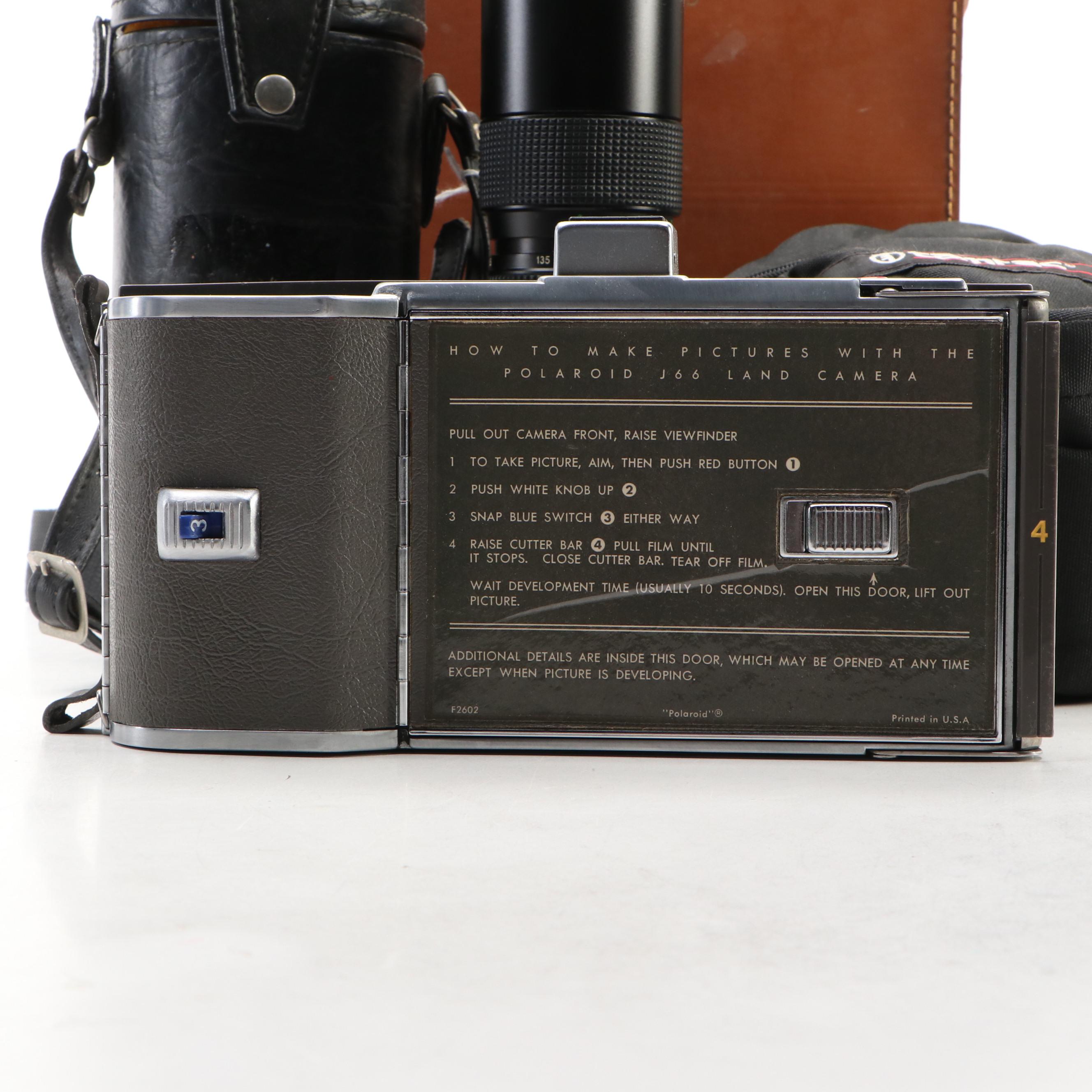 Polaroid J66 Land Camera, Digital Nikon Pronea 6i with Sylvania Flashbulbs