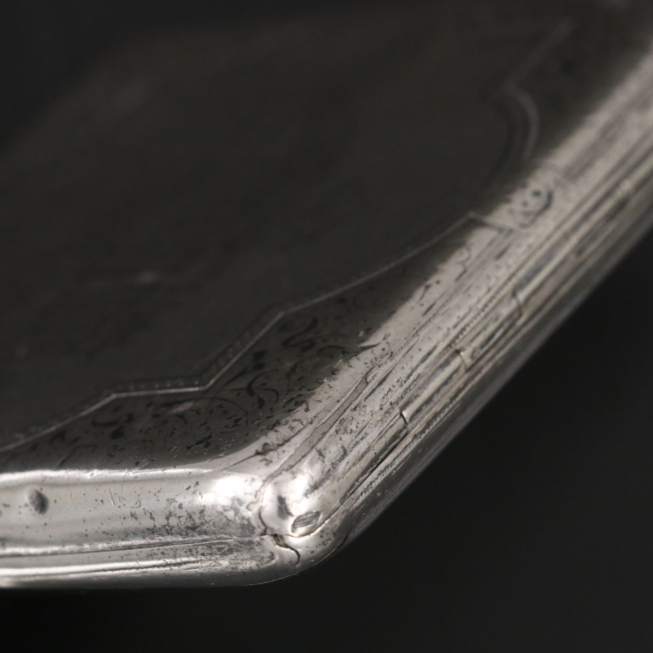 Alexander III Russian 875 Silver Cigarette Case, 1893