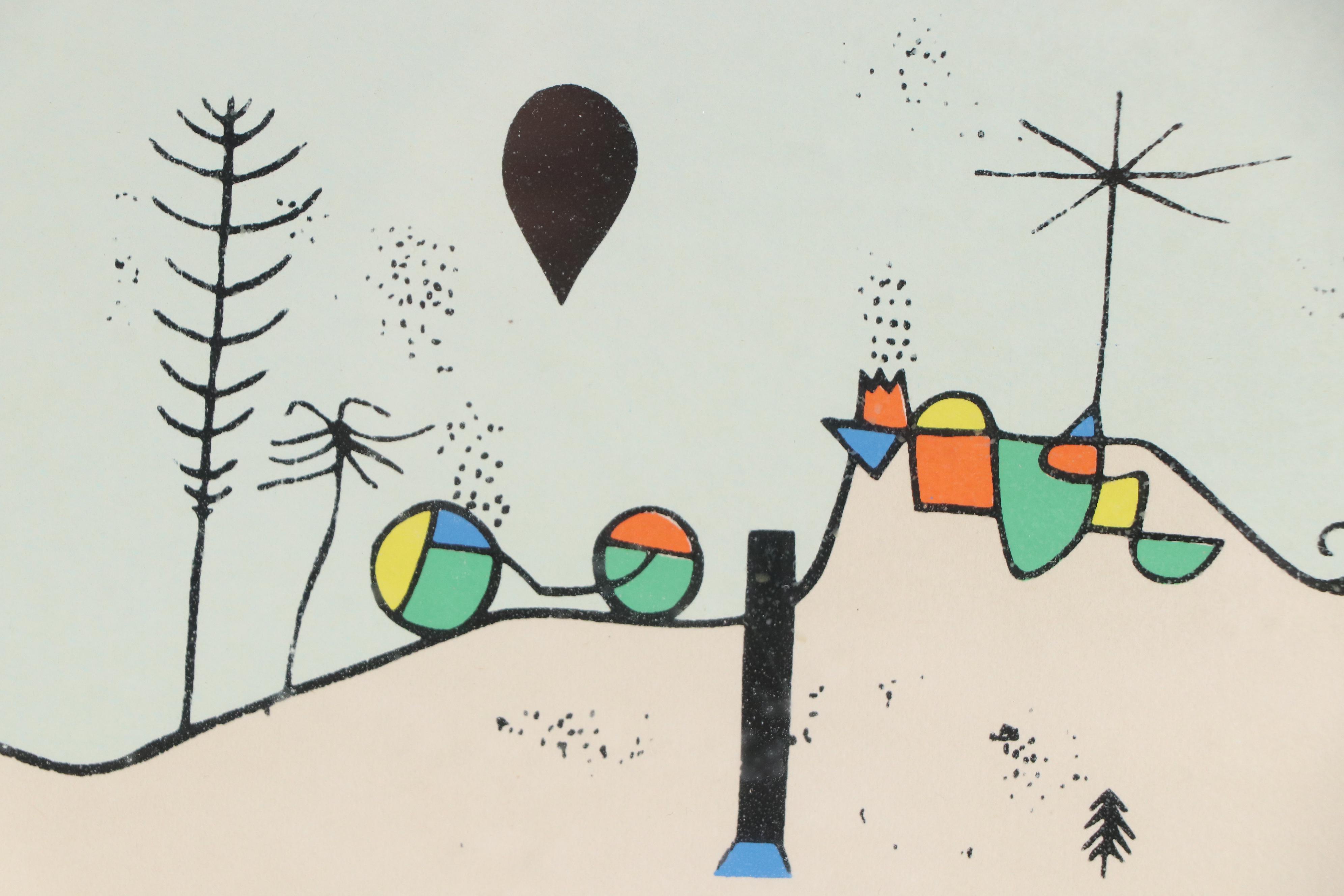 Abstract Halftone Print After Paul Klee "Winterbild"