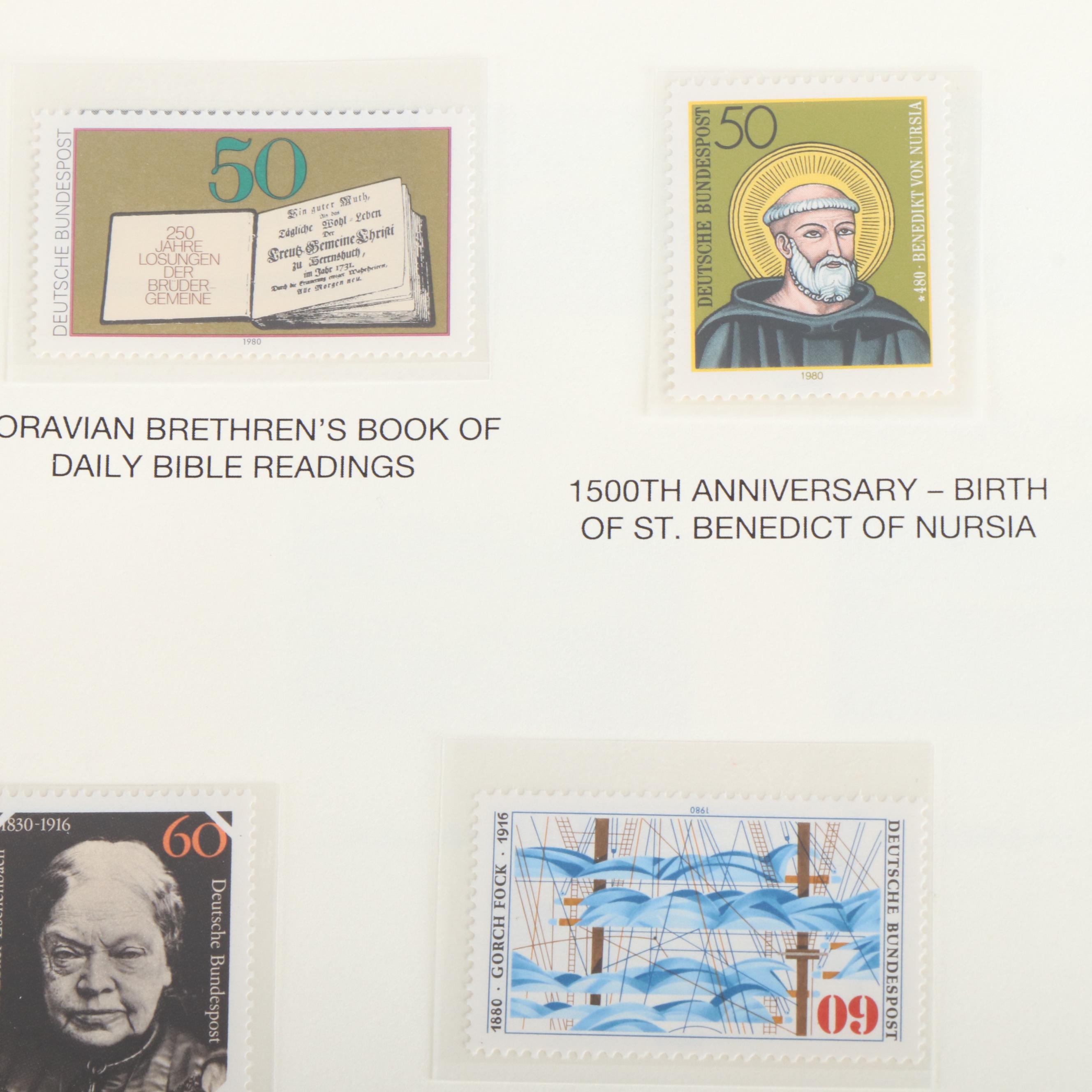 Collection of German Stamps, Year Sets, an Album, and Lots of German Mounts