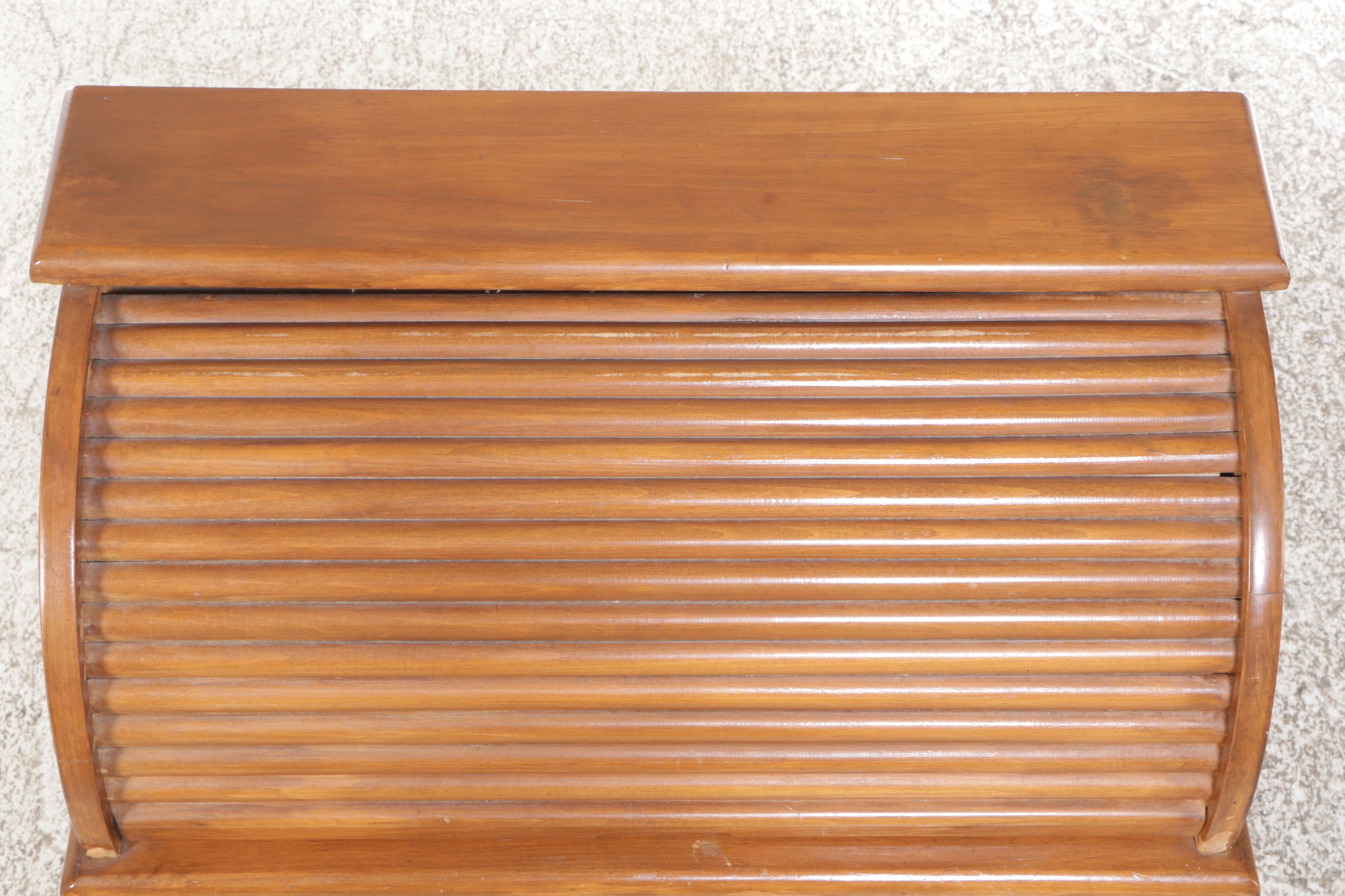 Children's Wooden Roll-Top Desk with Chair