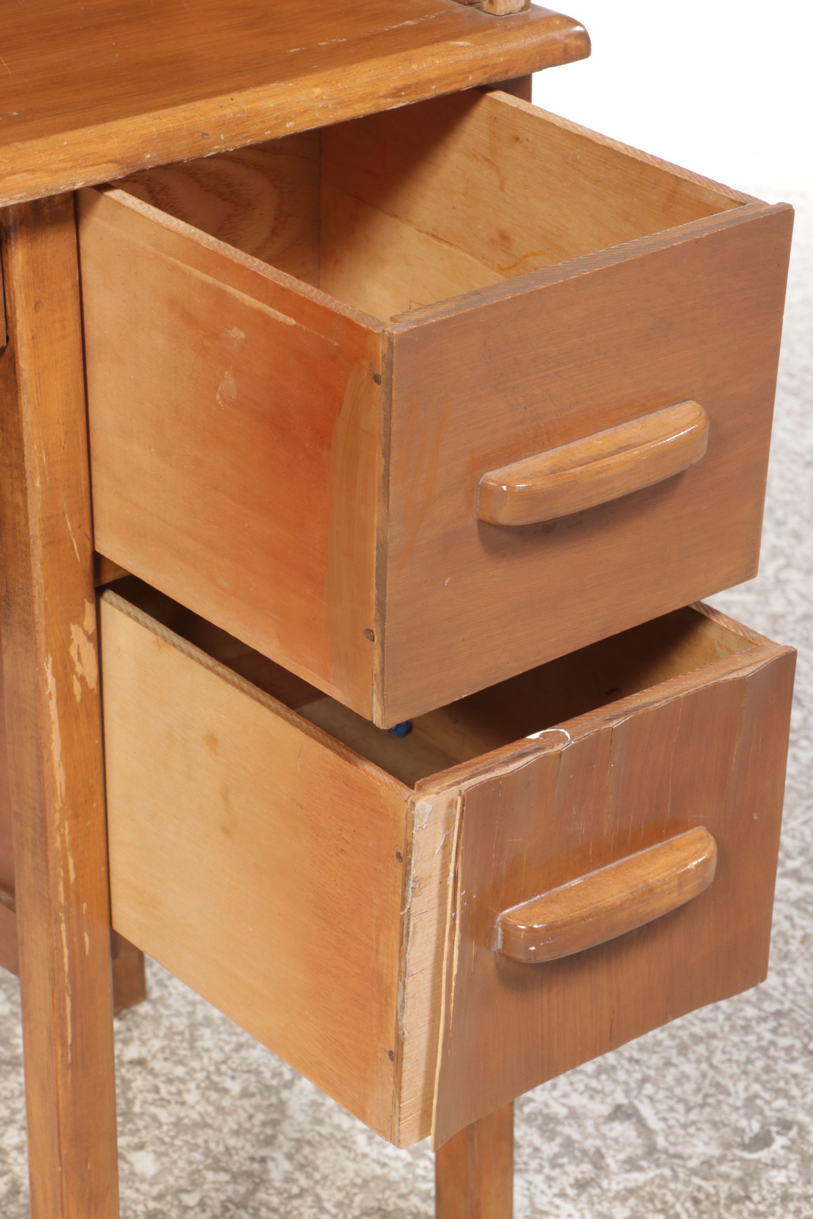 Children's Wooden Roll-Top Desk with Chair