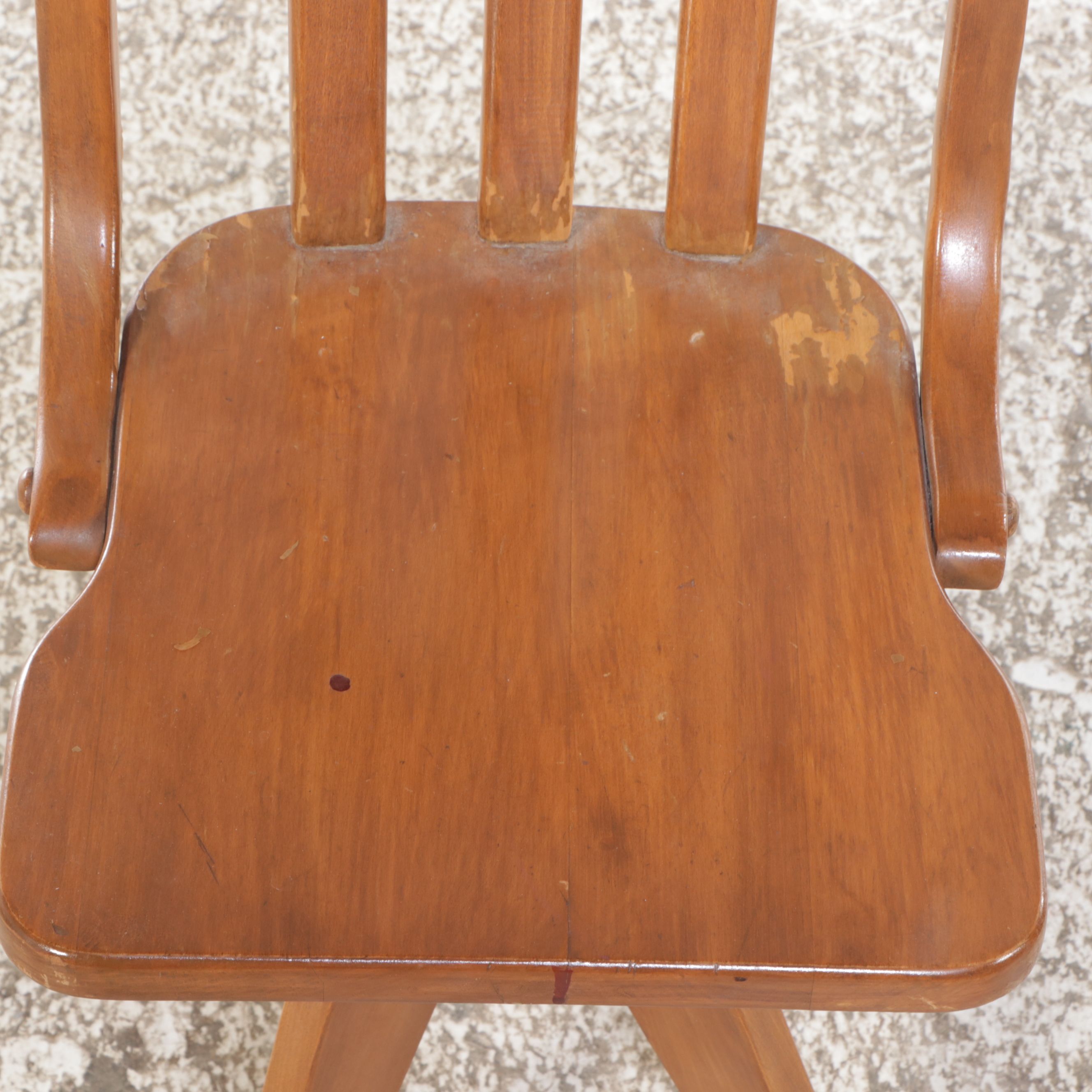 Children's Wooden Roll-Top Desk with Chair