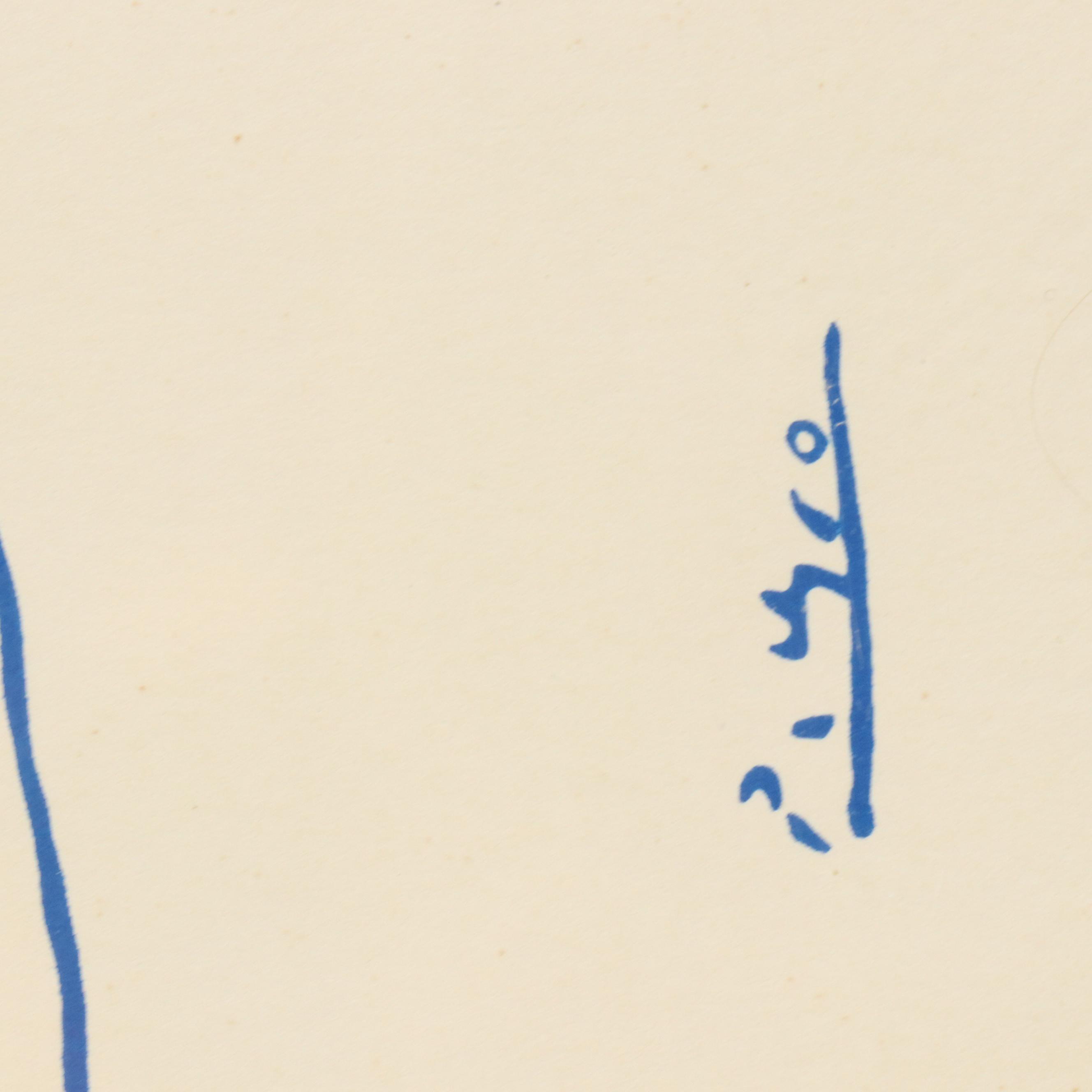 Lithograph After Pablo Picasso "Dove with Flowers," Late 20th/21st Century