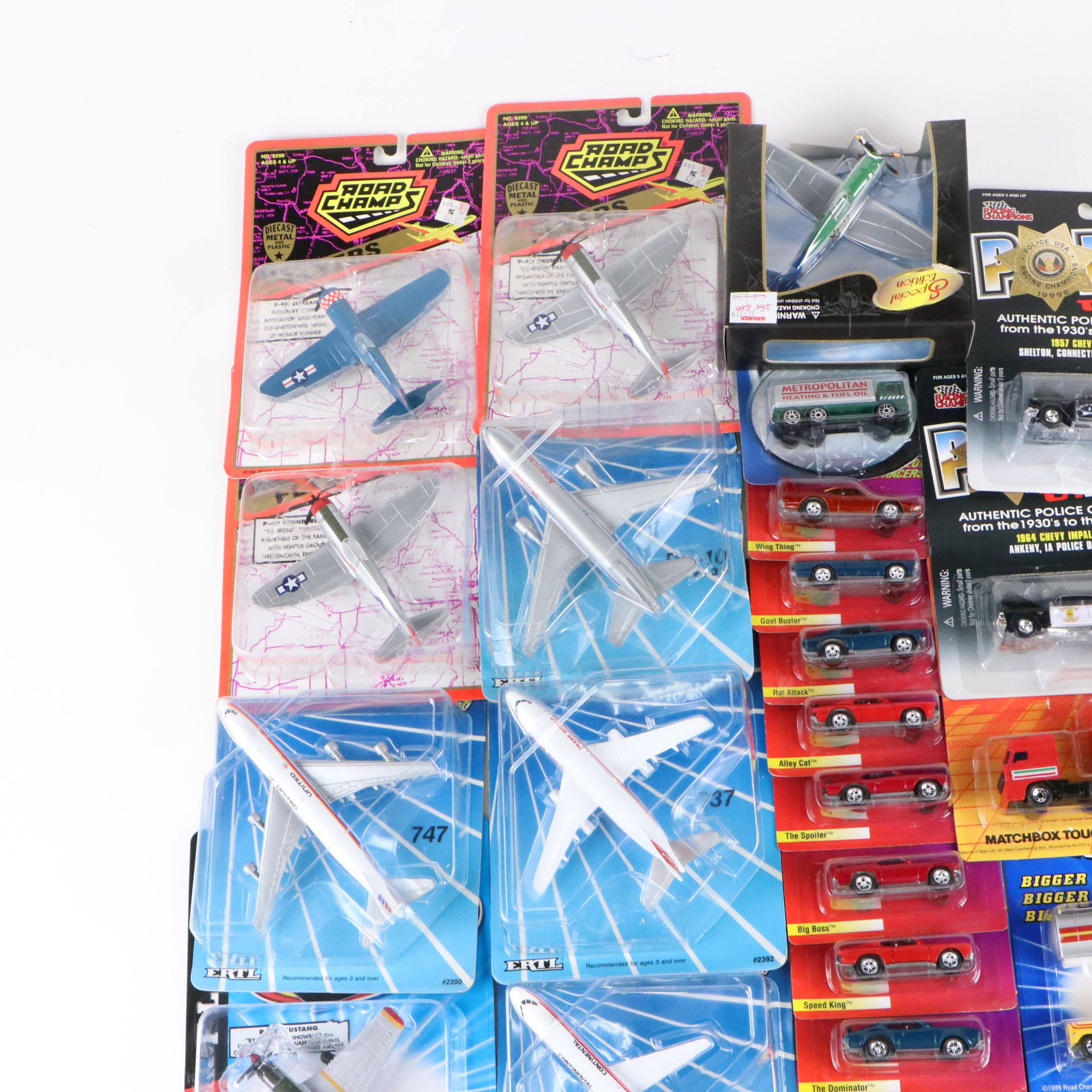 Racing Champions "1957 Chevy Bel Air" with Road Champs, Hot Wheels and More Cars