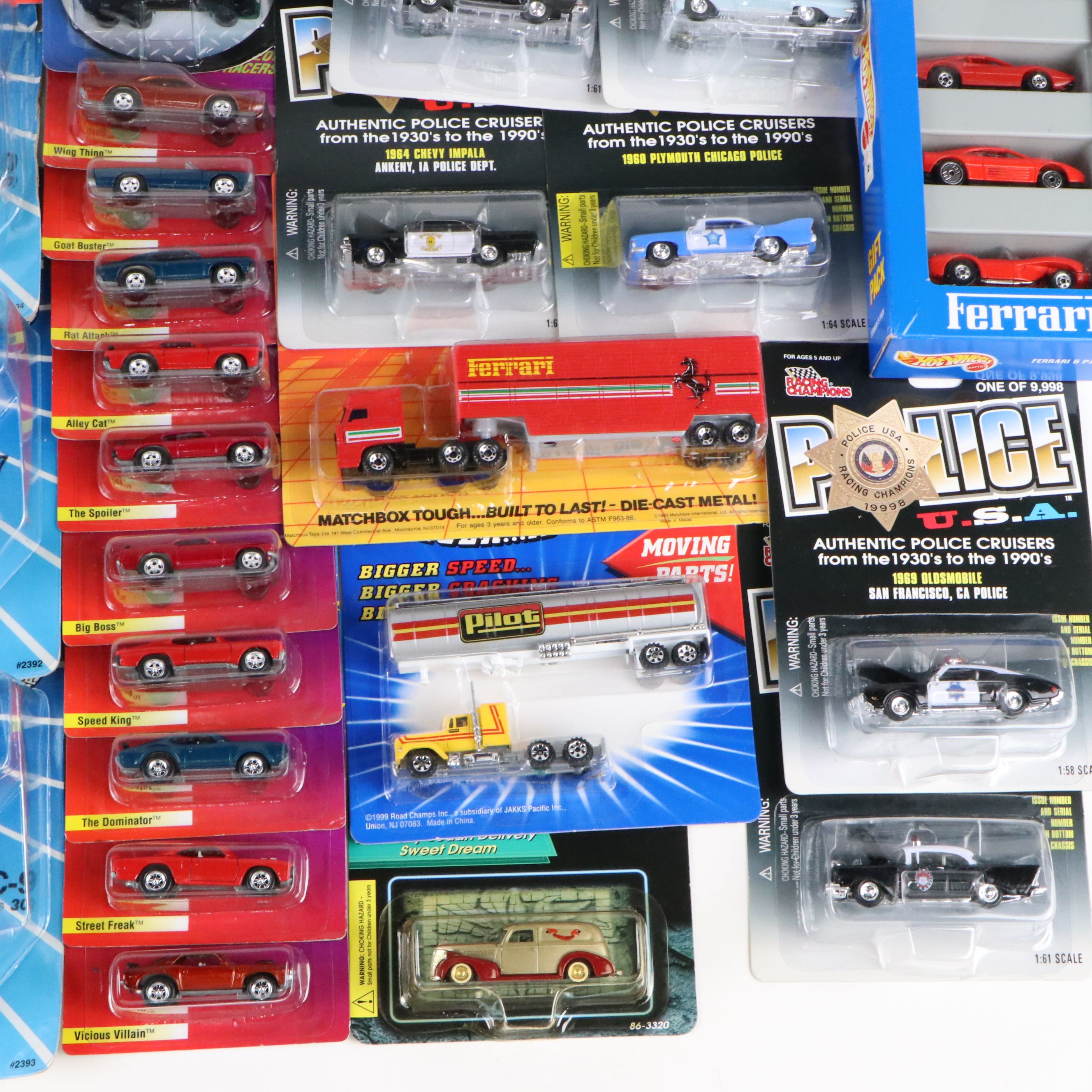 Racing Champions "1957 Chevy Bel Air" with Road Champs, Hot Wheels and More Cars