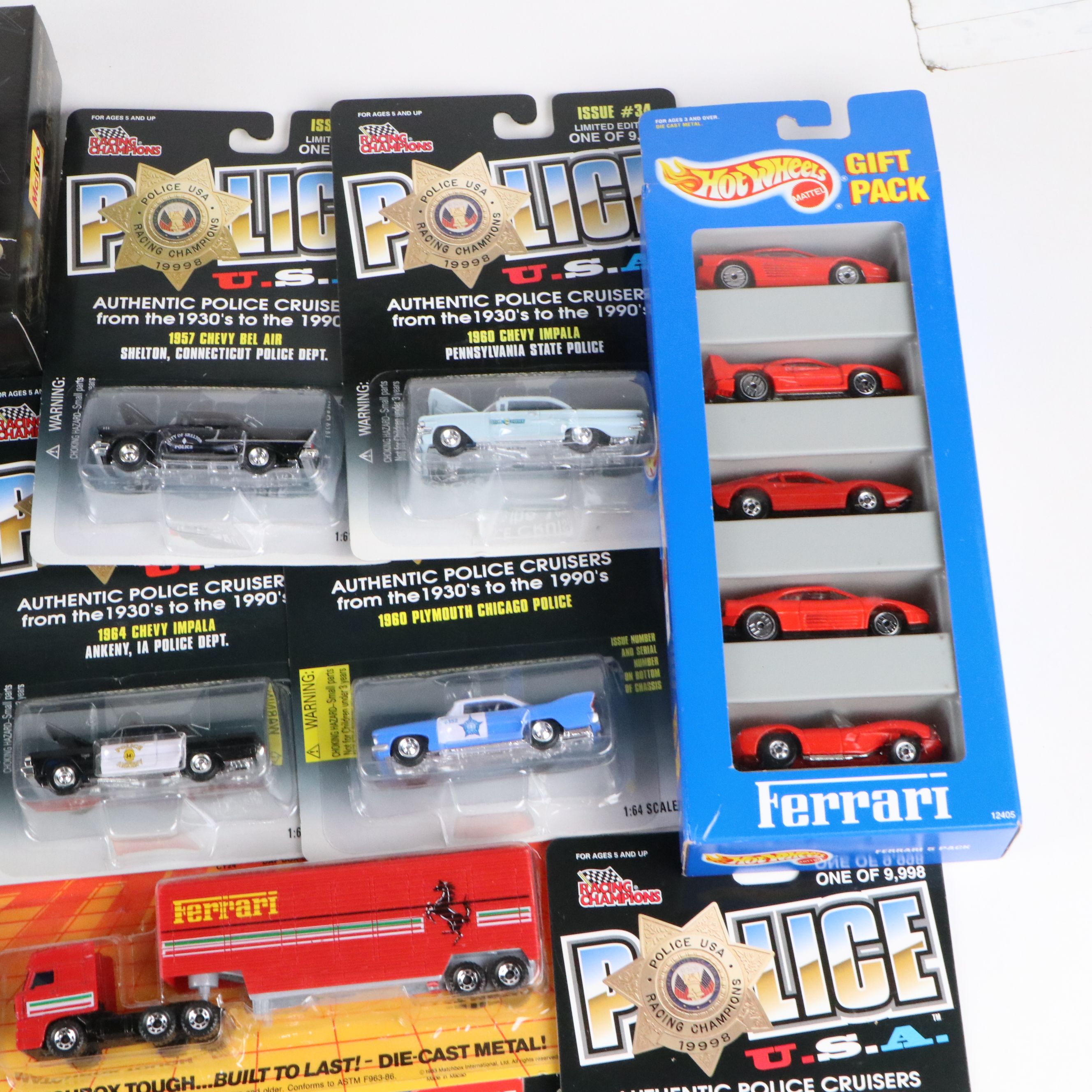 Racing Champions "1957 Chevy Bel Air" with Road Champs, Hot Wheels and More Cars