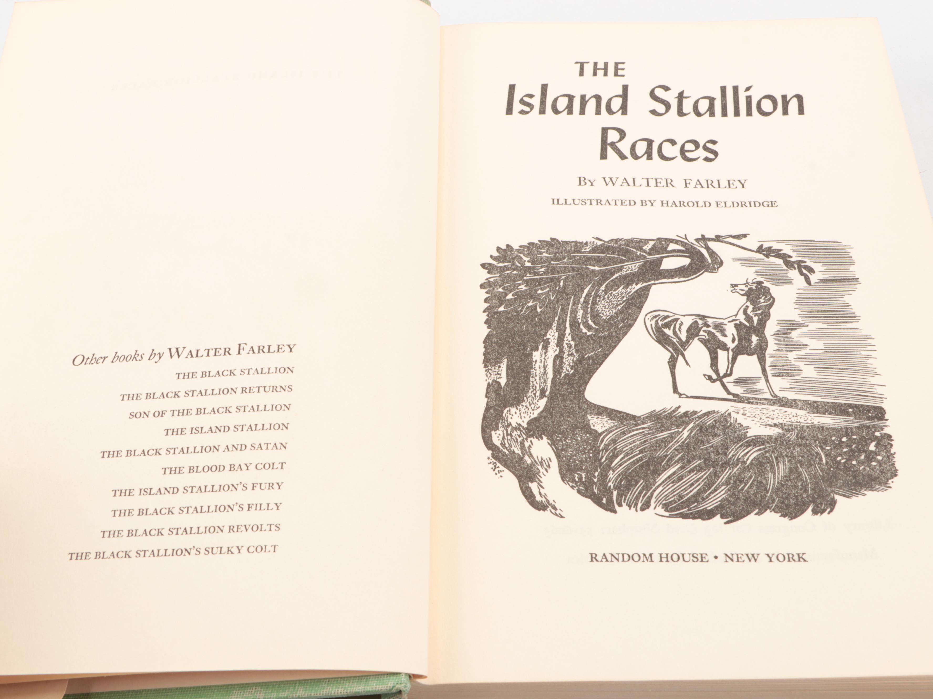 First Edition "The Island Stallion Races" by Walter Farley and More Horse Books