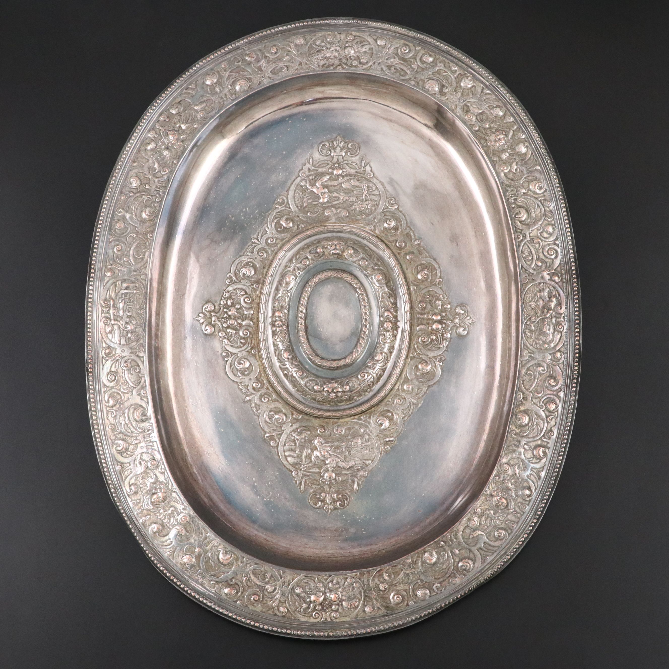 Victorian Elkington & Co. Department of Science and Art Repoussé Tray