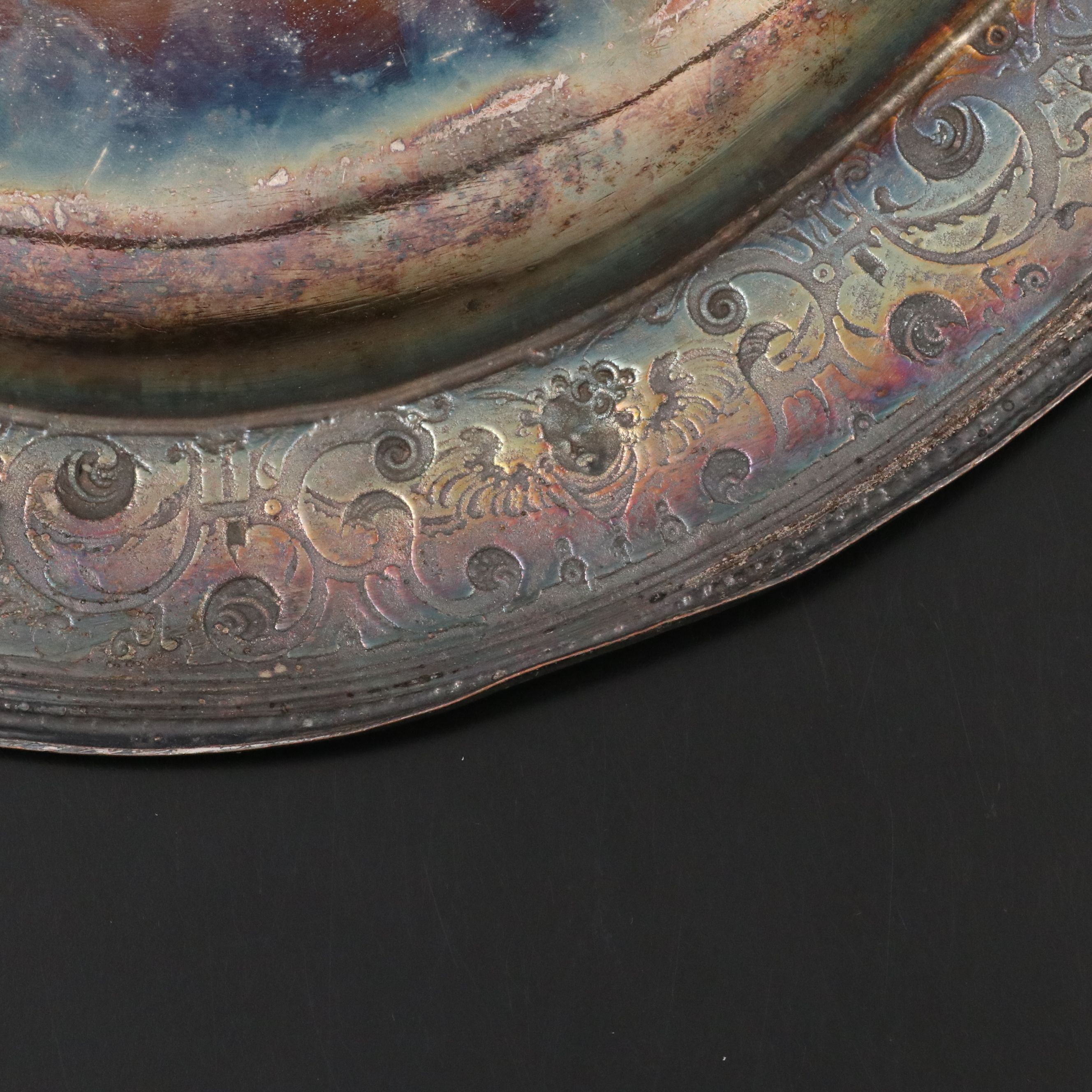 Victorian Elkington & Co. Department of Science and Art Repoussé Tray