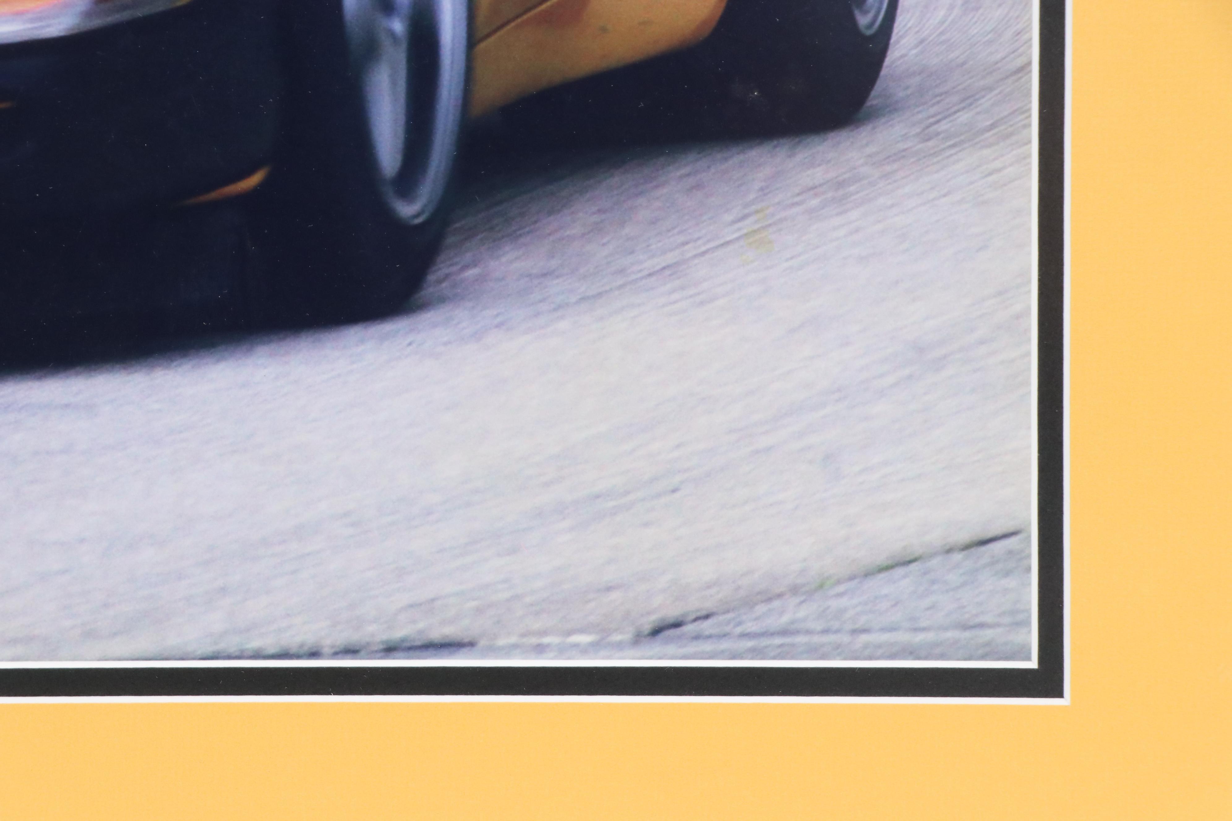 Yellow Corvette Photomechanical Print