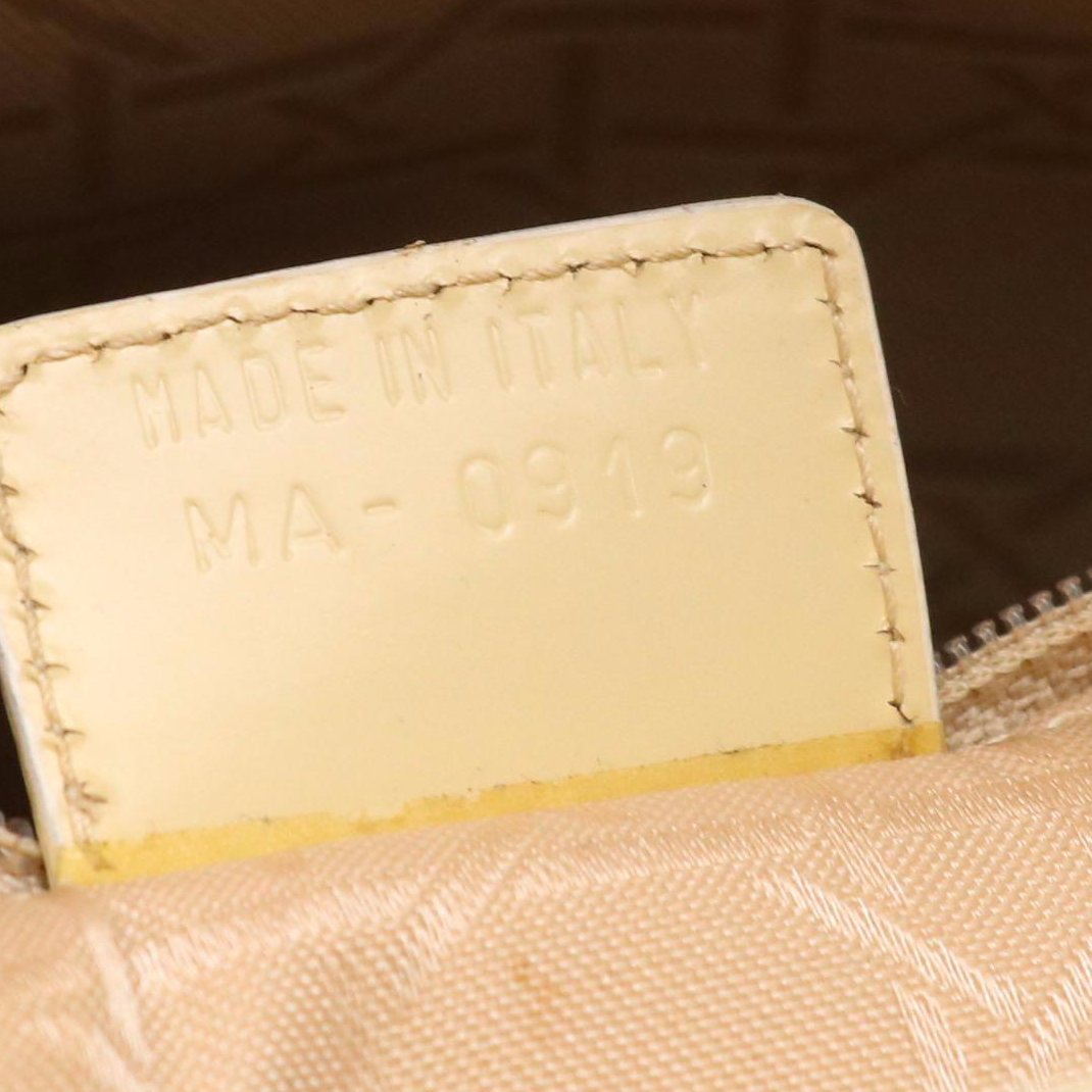 Christian Dior Medium Lady Dior Two-Way Handbag in Beige Patent Leather