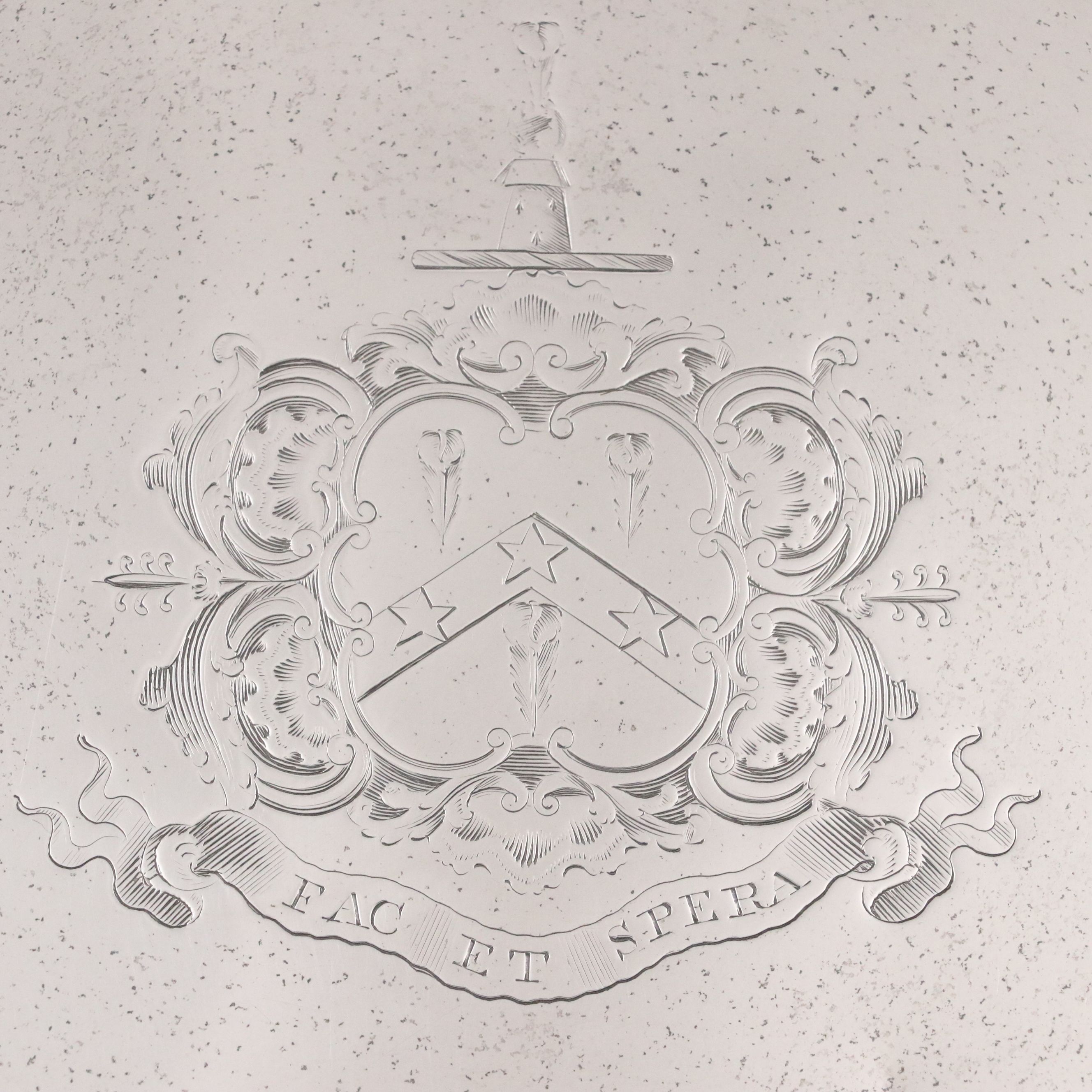 George III Sterling Silver Heraldic Salver, 1809