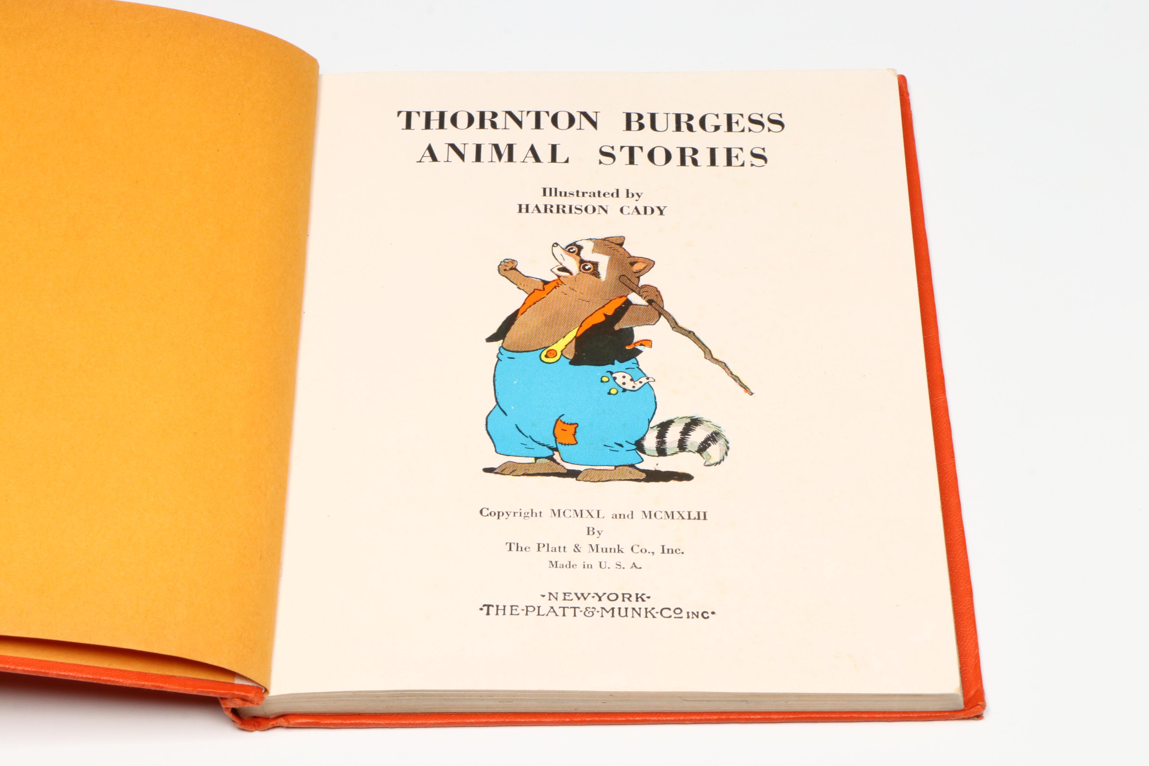 "The Burgess Animal Book for Children" and "Animal Stories" by Thornton Burgess
