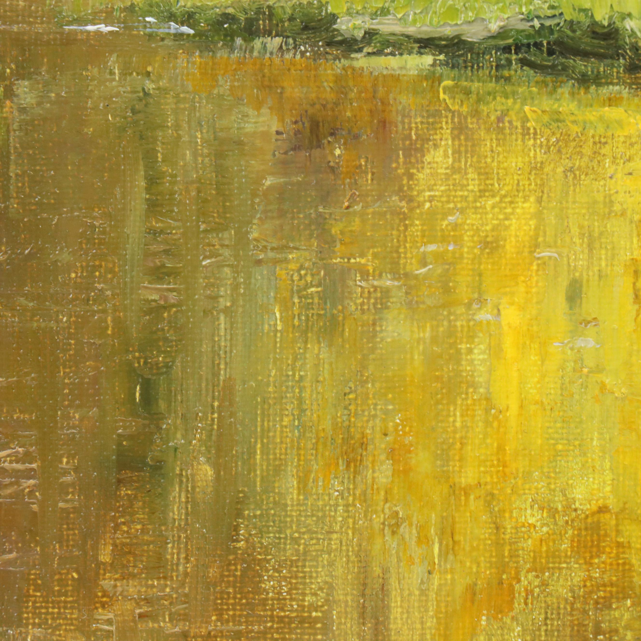 Garncarek Aleksander Landscape Oil Painting "Jesienny staw," 2019