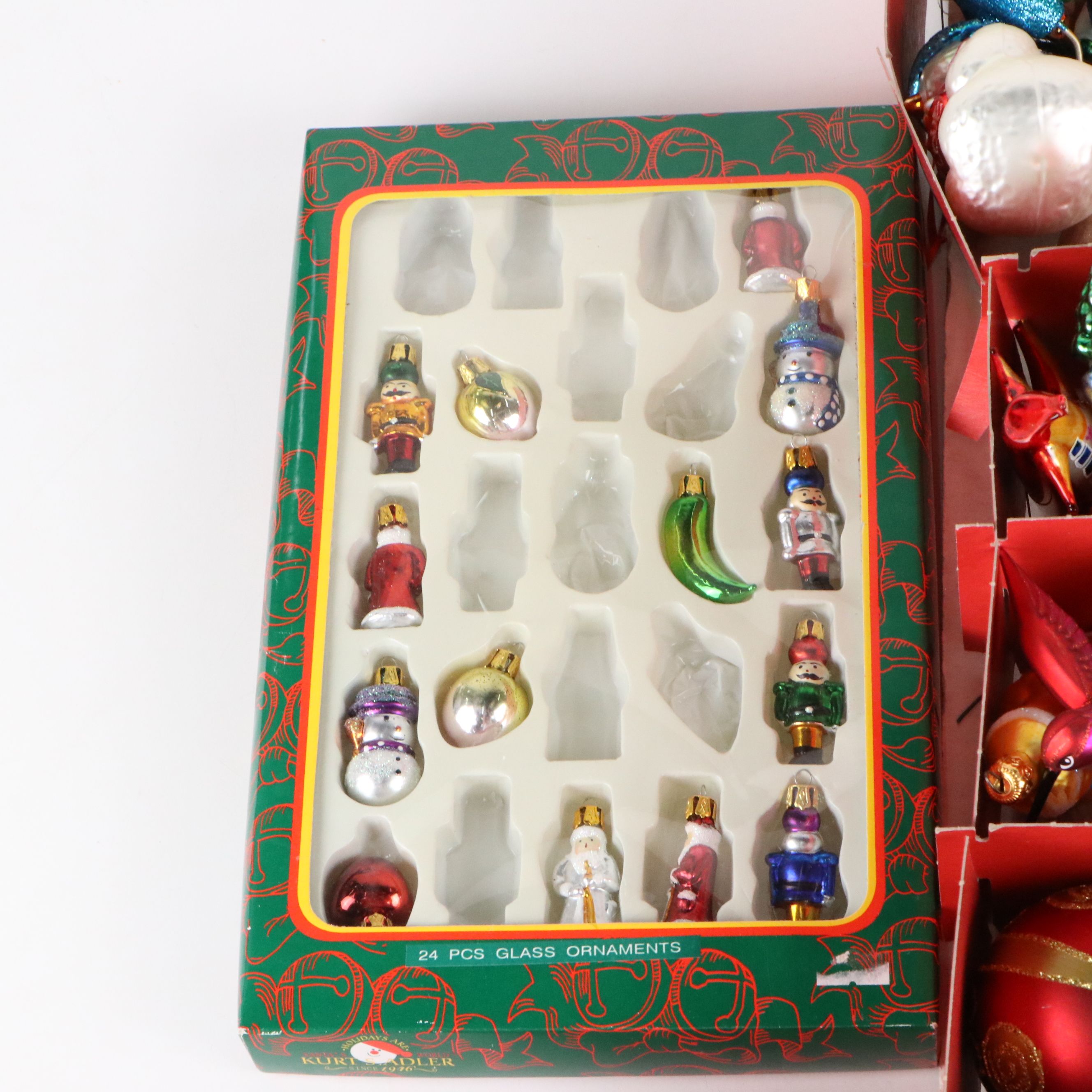 Mold Blown Glass and Other Christmas Ornaments