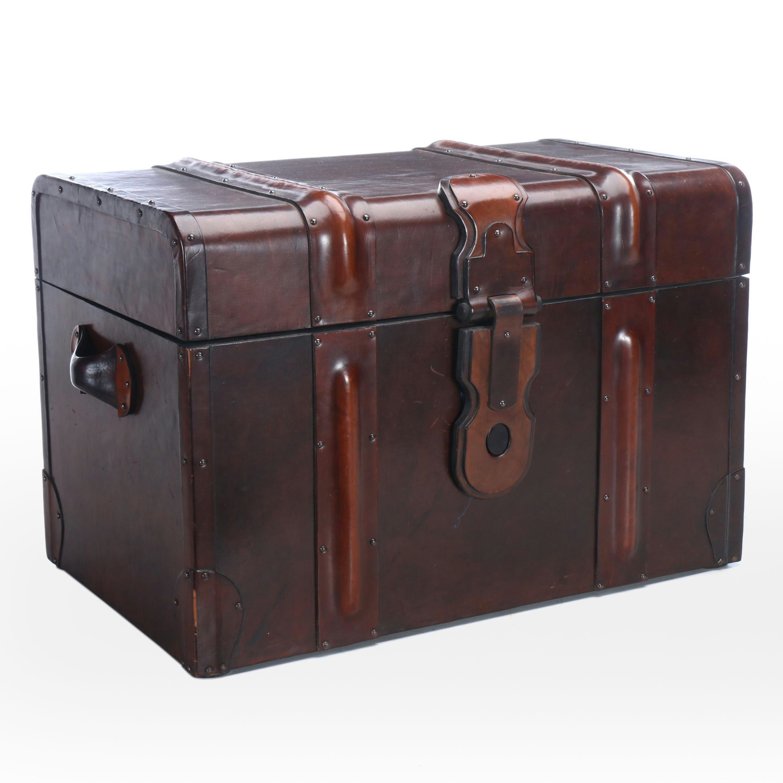 Leather Storage Trunk