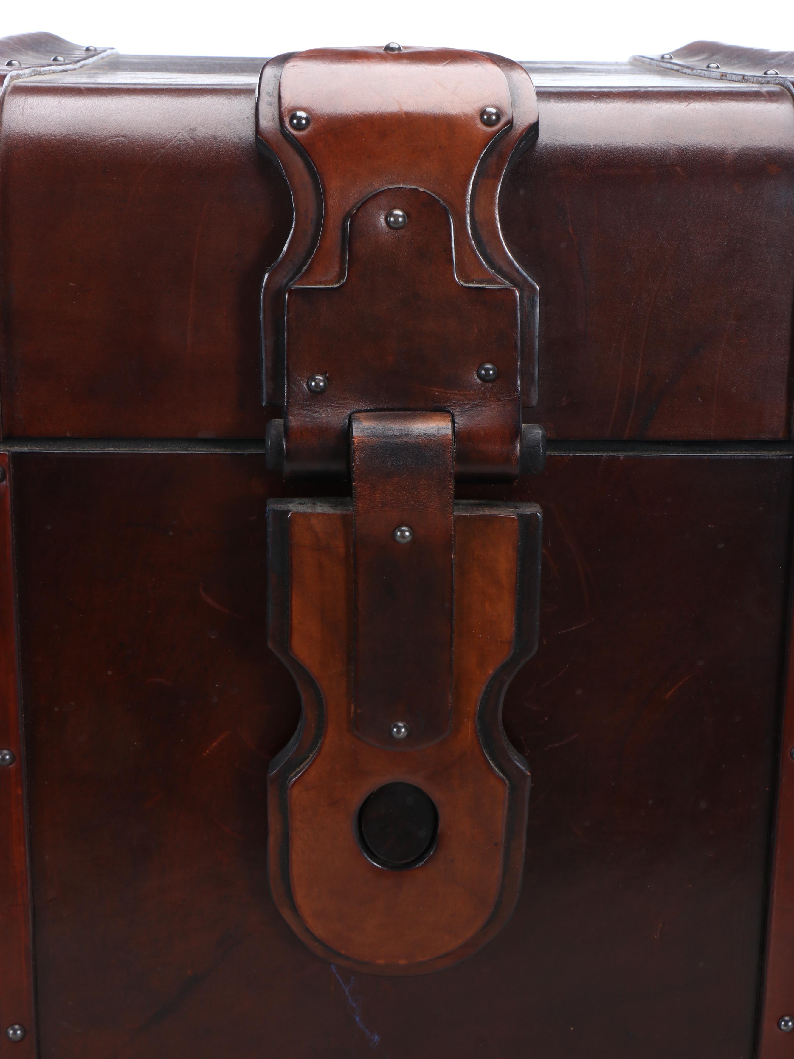 Leather Storage Trunk