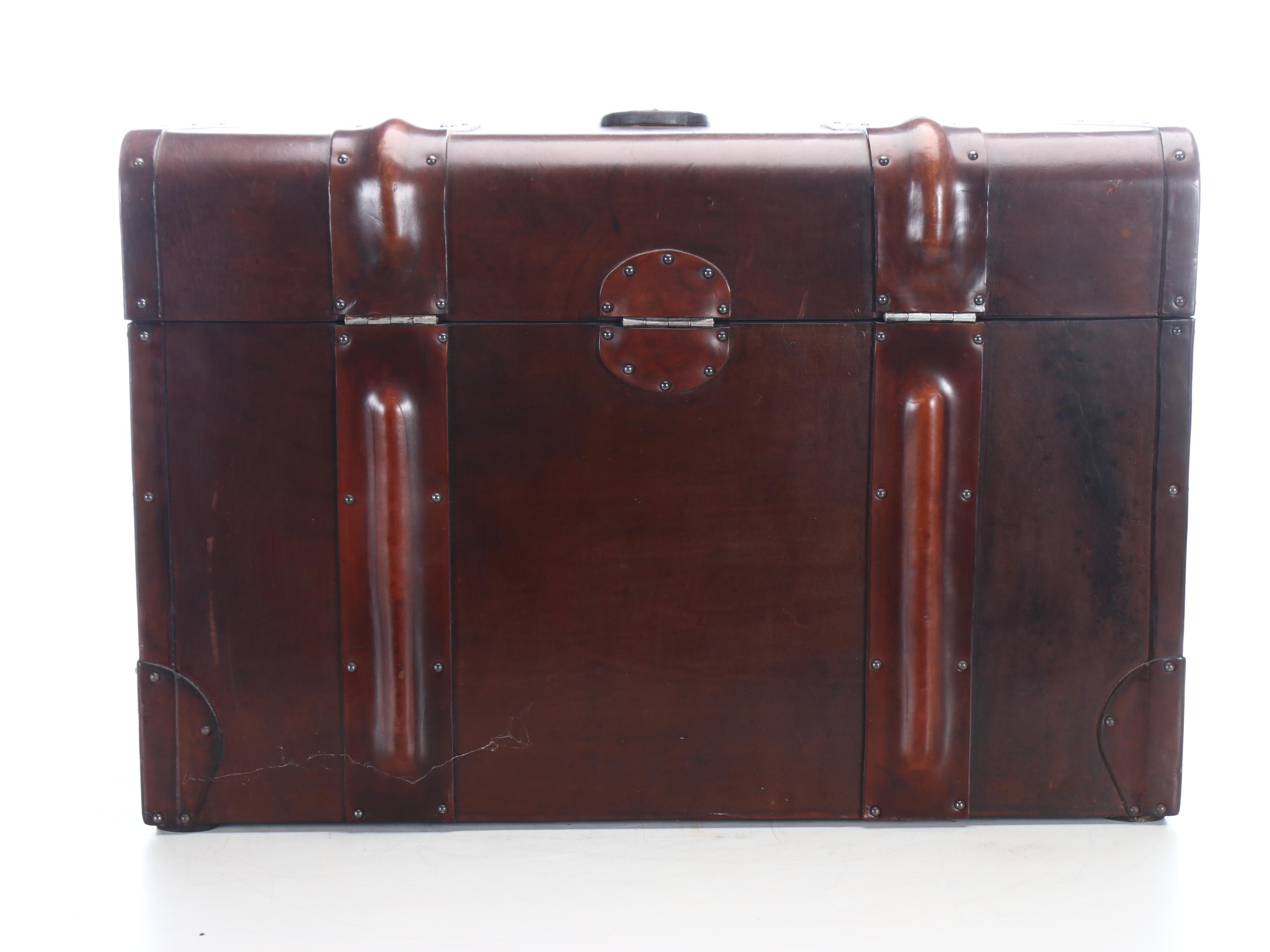 Leather Storage Trunk