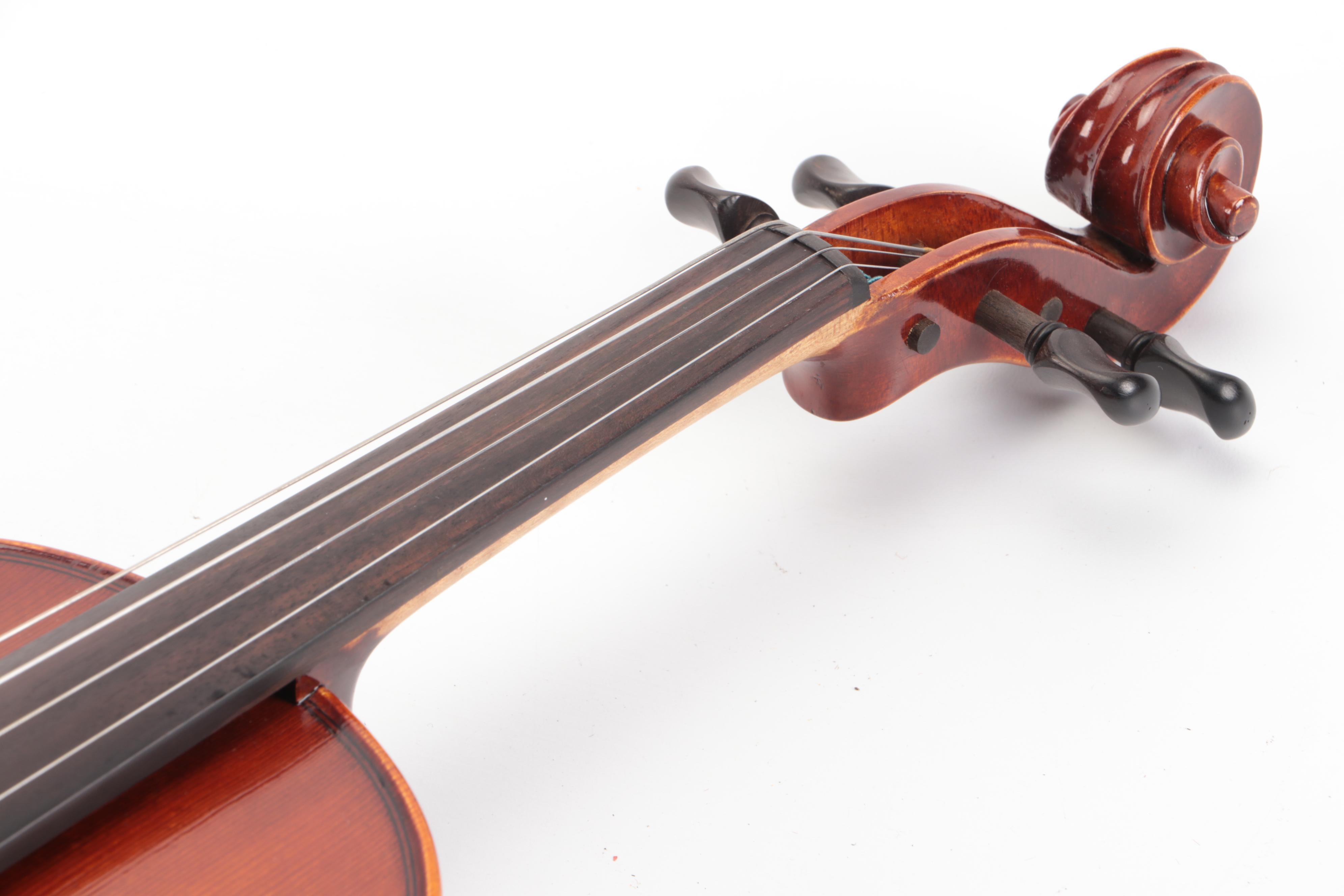 3/4 Sized Wooden Violin with Travel Case