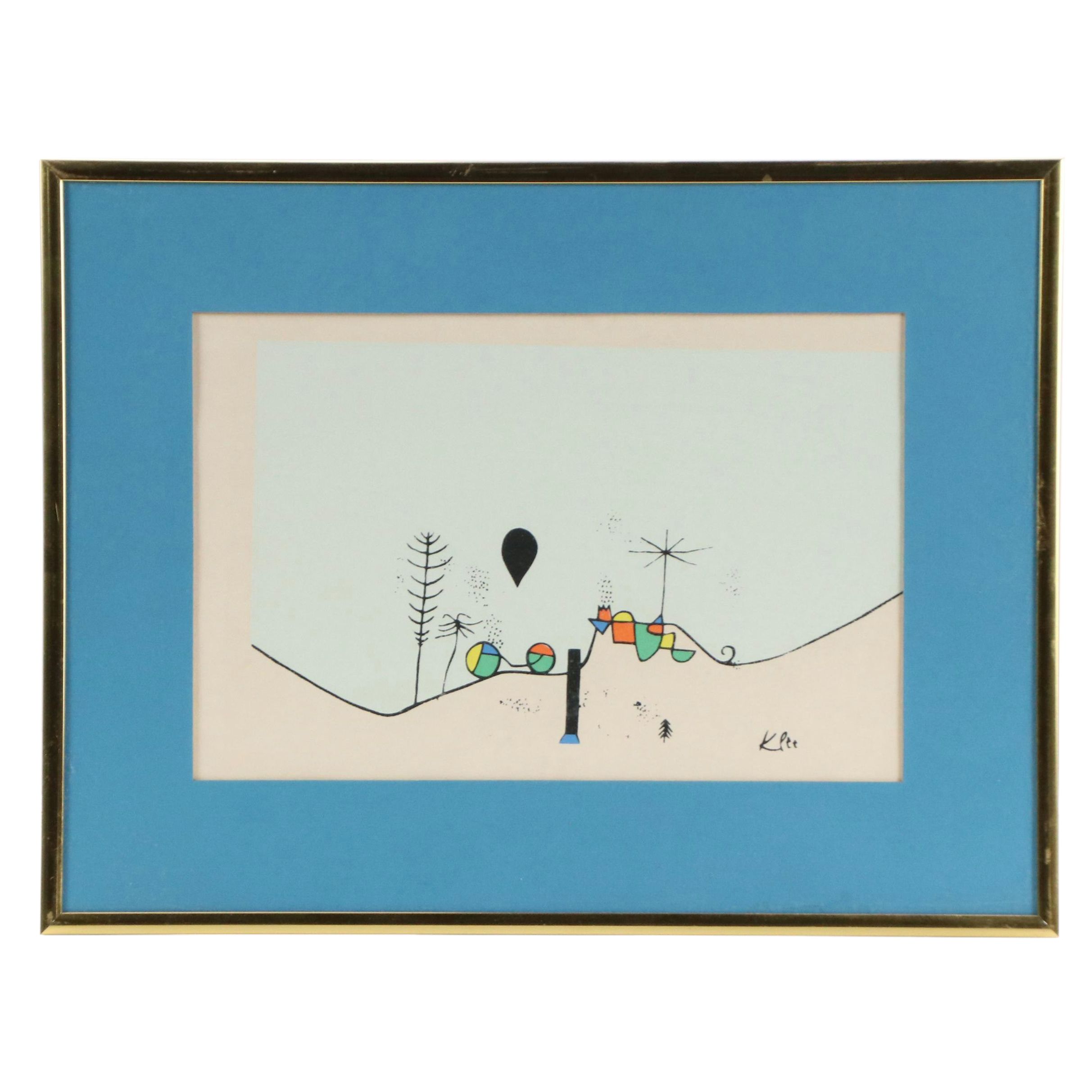 Abstract Halftone Print After Paul Klee "Winterbild"