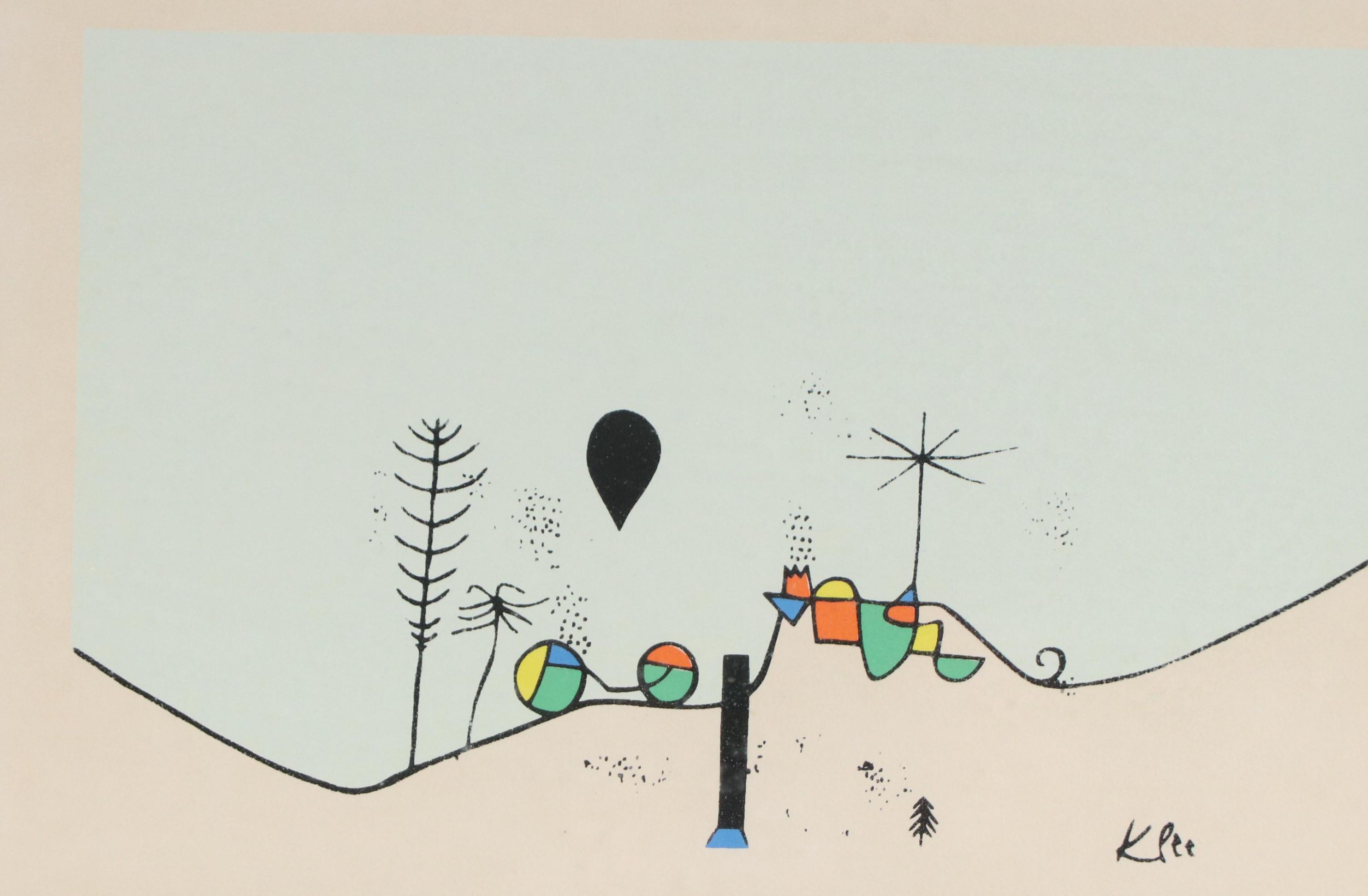 Abstract Halftone Print After Paul Klee "Winterbild"