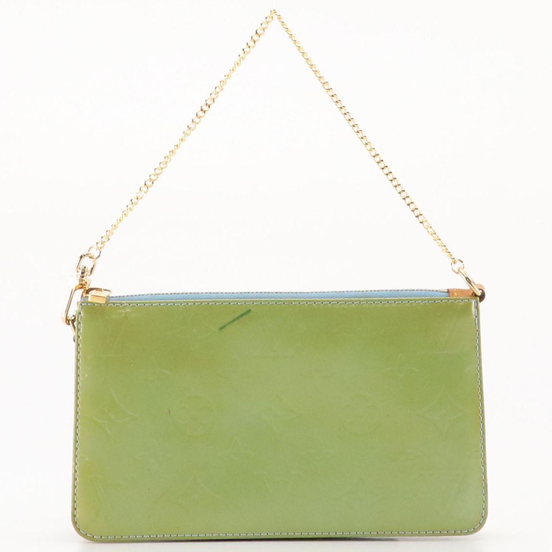 Louis Vuitton Lexington Chain Strap Pochette in Green Monogram Vernis