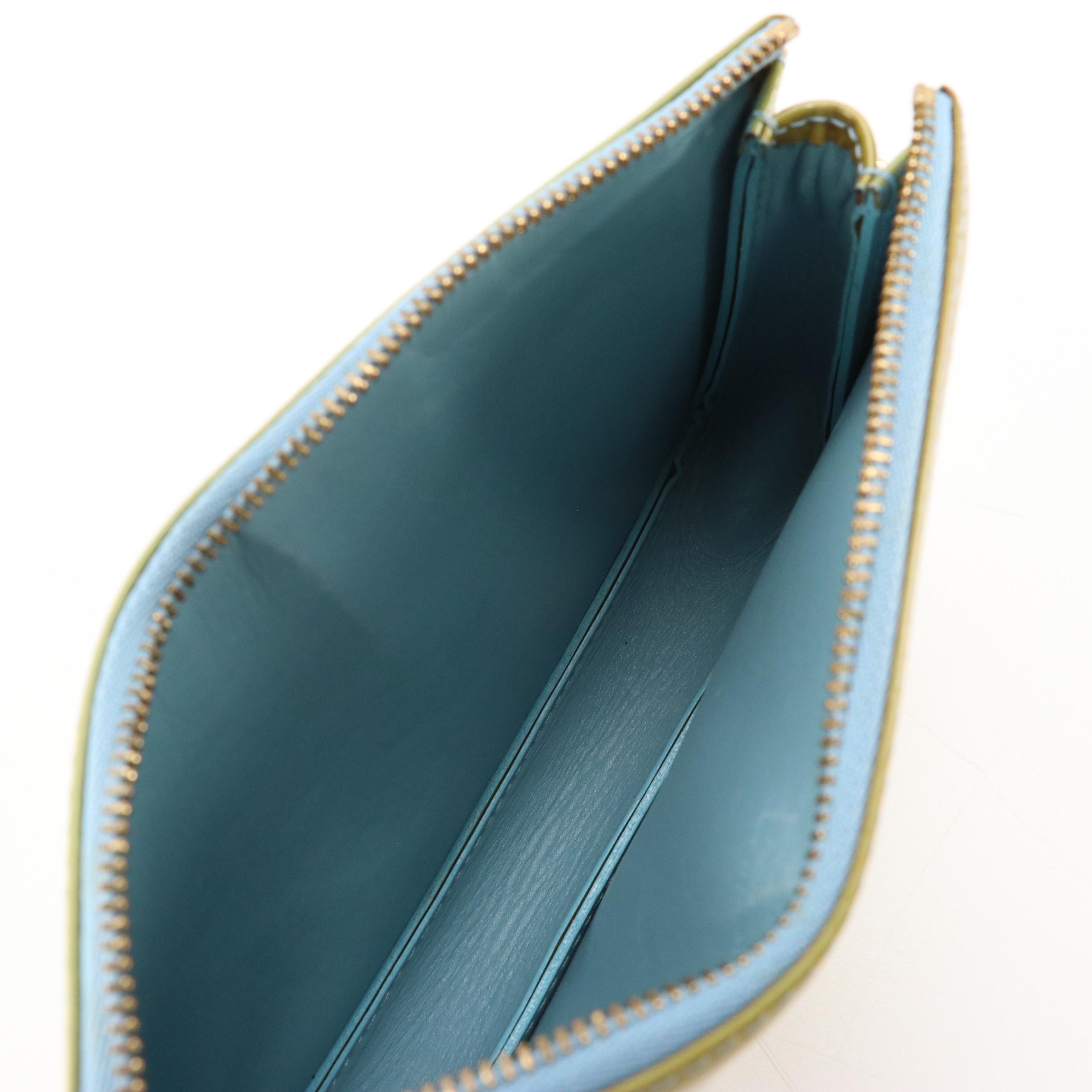 Louis Vuitton Lexington Chain Strap Pochette in Green Monogram Vernis