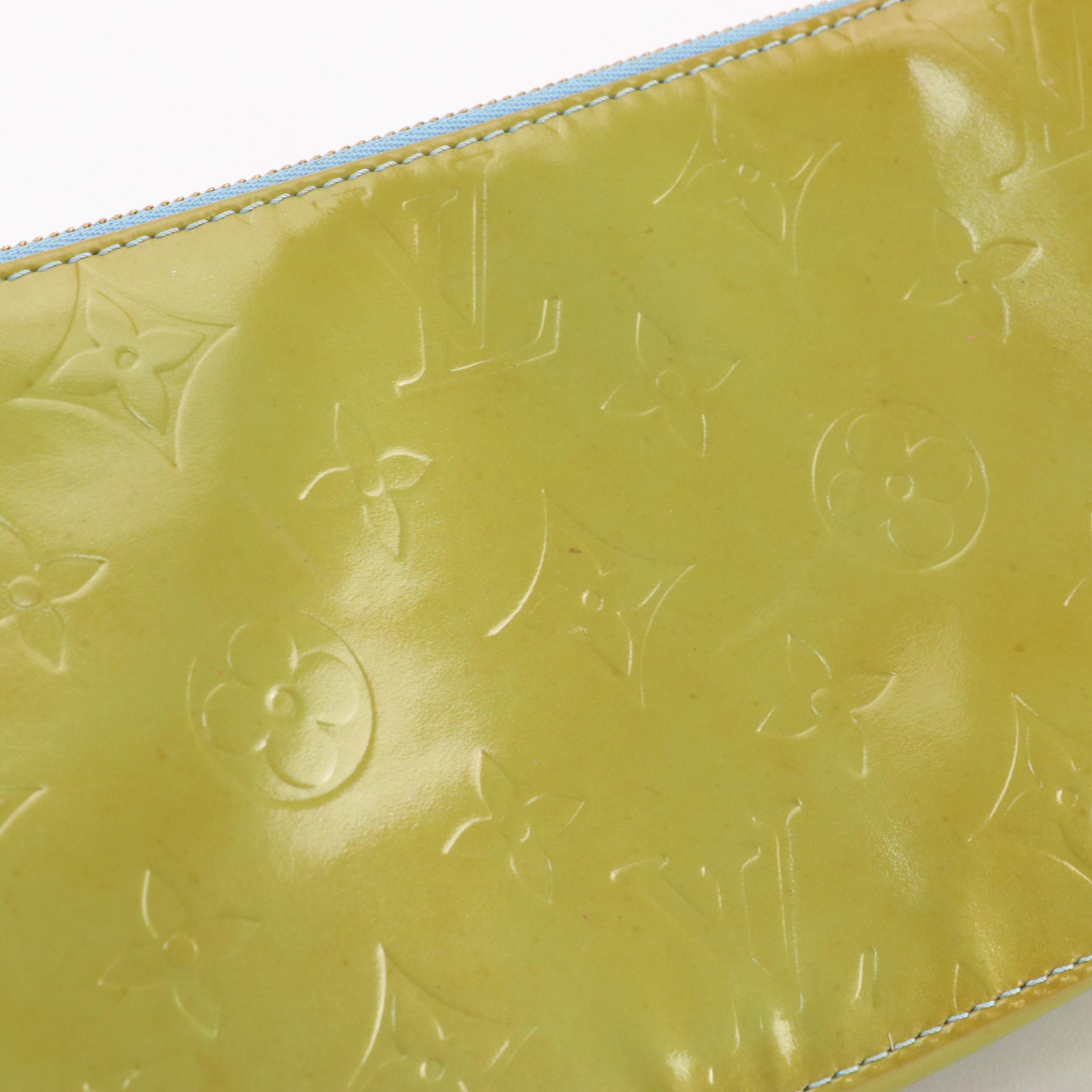 Louis Vuitton Lexington Chain Strap Pochette in Green Monogram Vernis